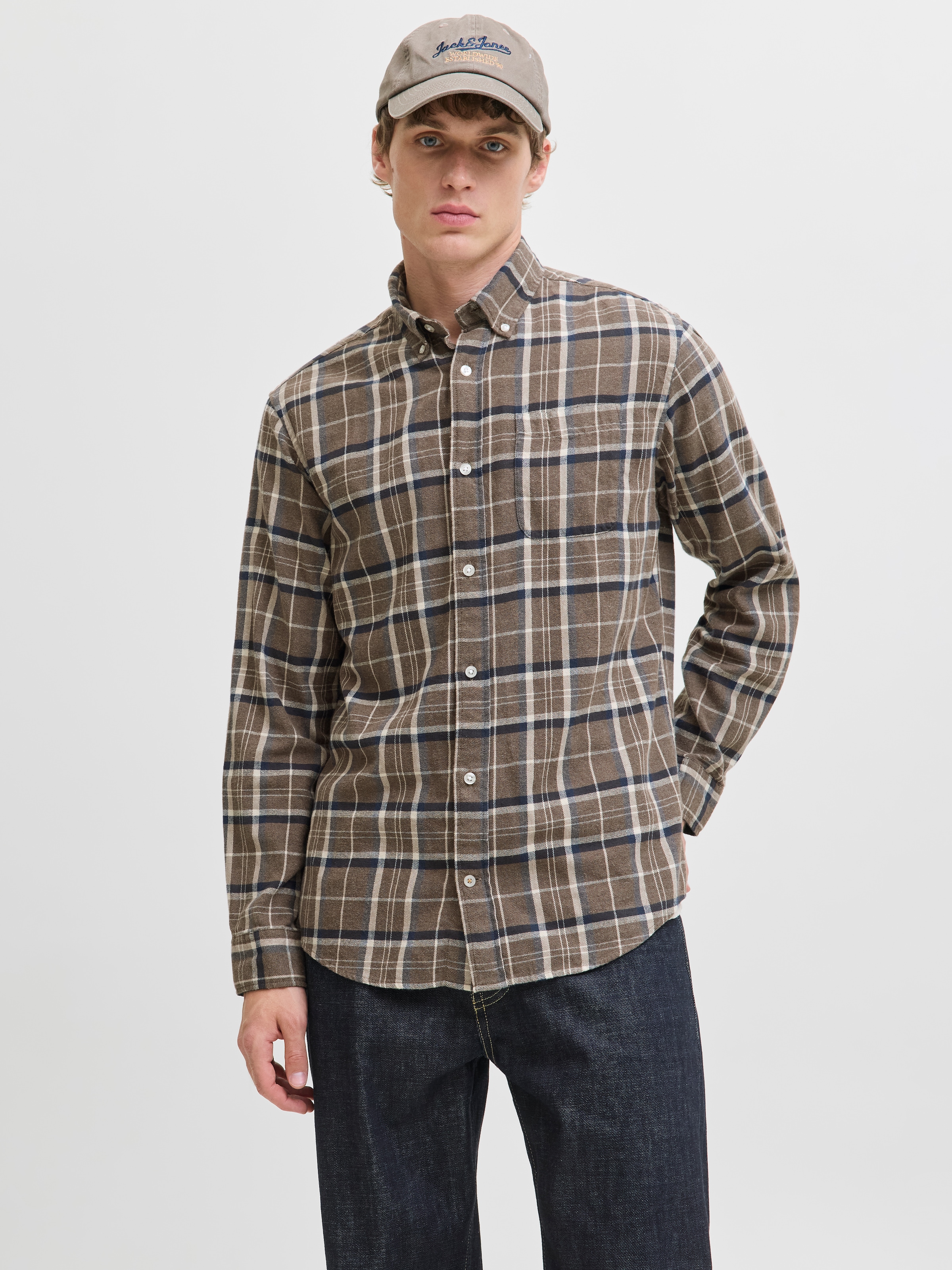 Jack & Jones Langarmhemd »JJECLASSIC FLANNEL CHECK SHIRT LS SN«