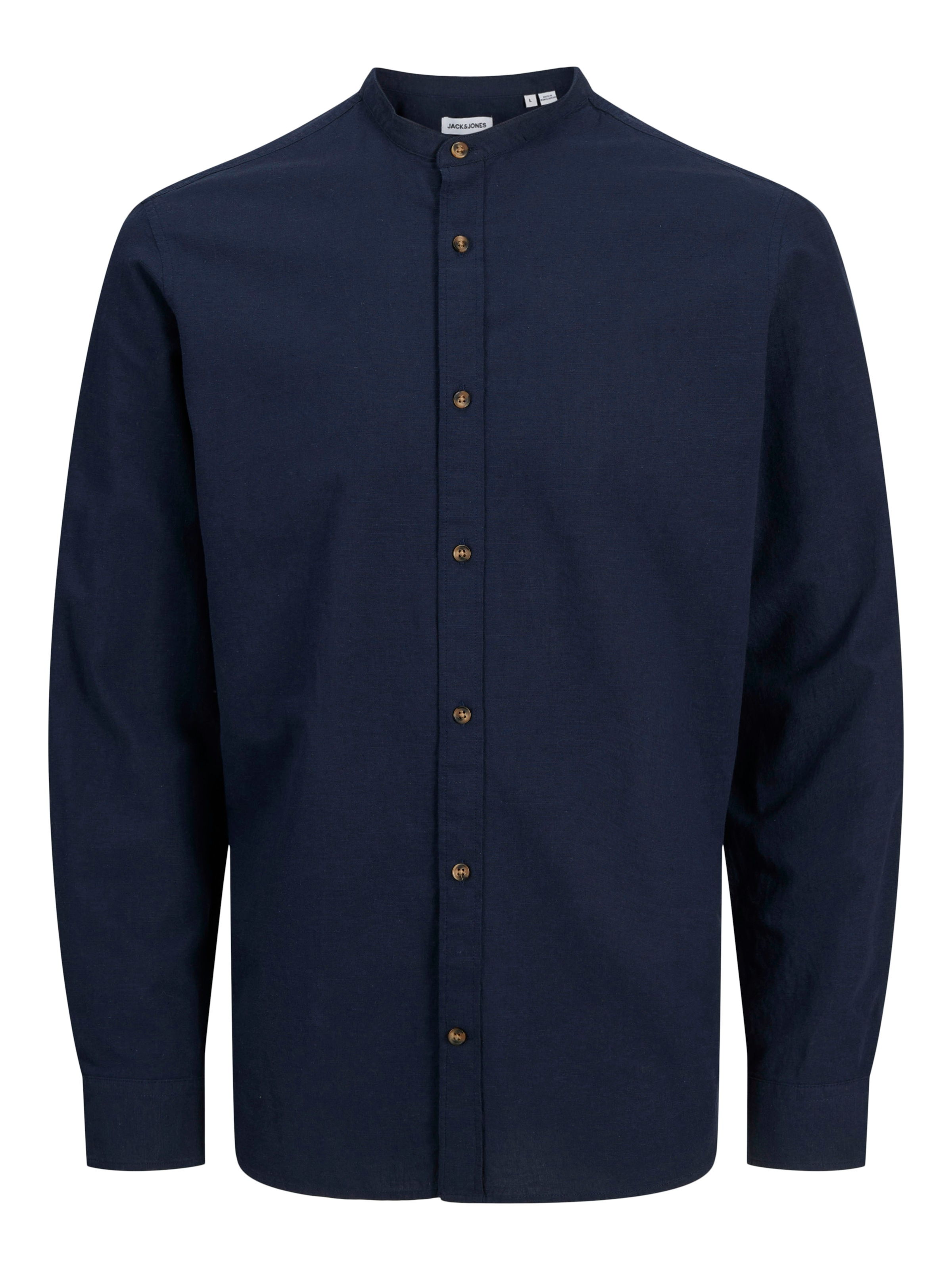 Jack & Jones Chemise à manches longues »JJESUMMER BAND SHIRT LS SN« mit Bandkragen