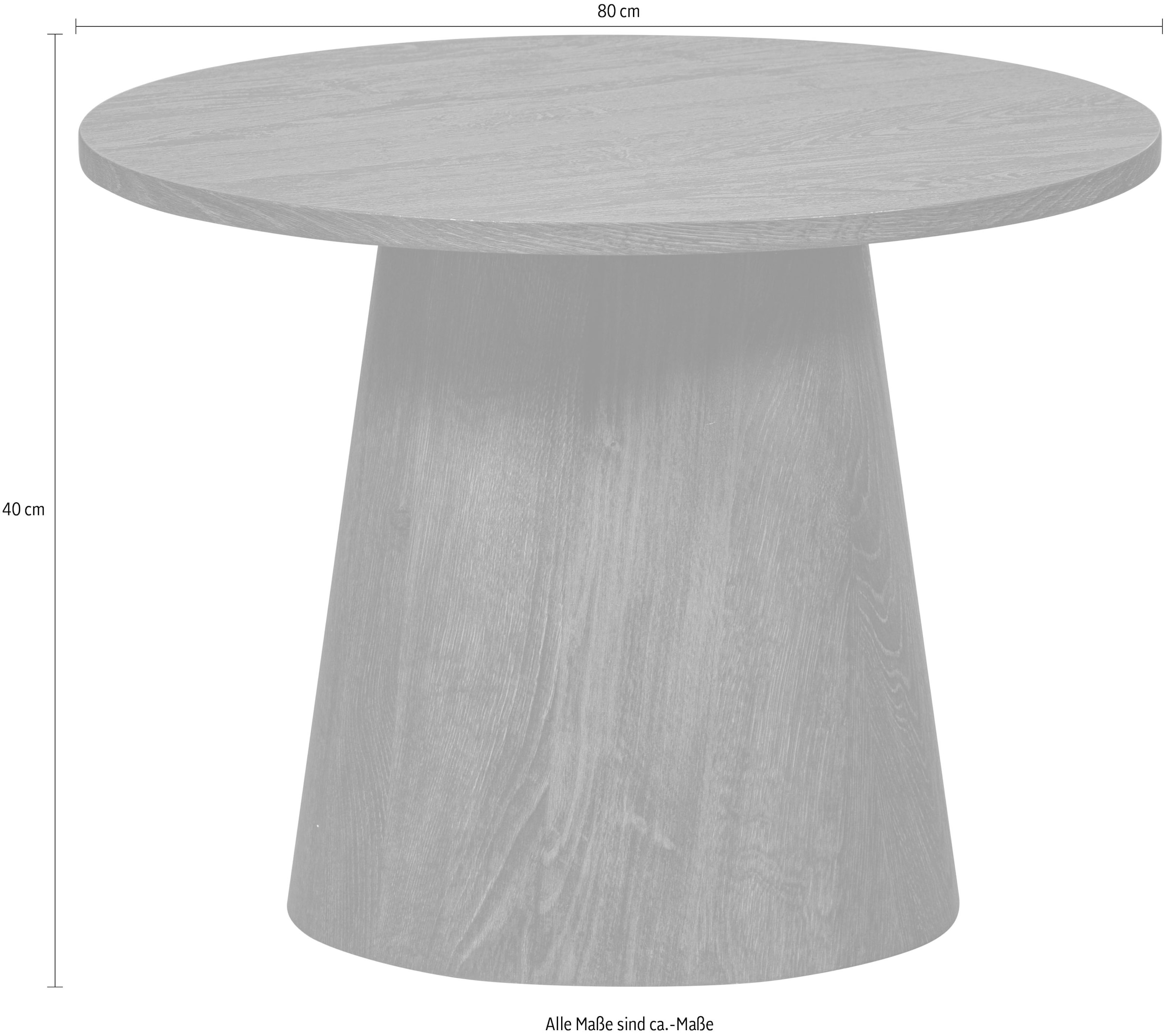 WOOOD Couchtisch »Venlo« runde Form, belastbar bis 25 kg, H 40 cm x Ø 80 cm