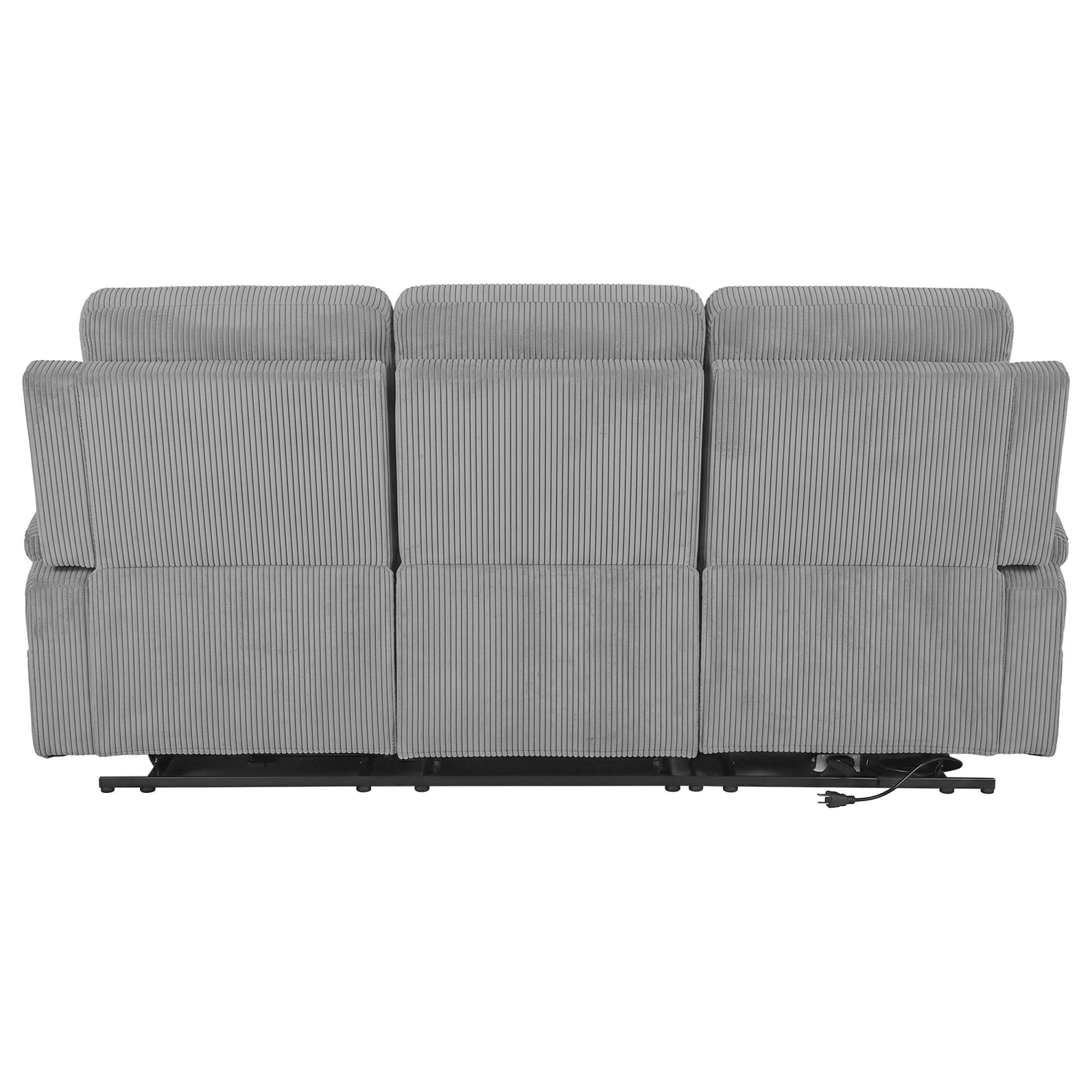 GOODproduct Canapé d'angle »NAPORI Cord, Multimediasofa, L-Form« fonction relax manuelle ou électrique, USB-A pour la version électrique, coffre de rangement