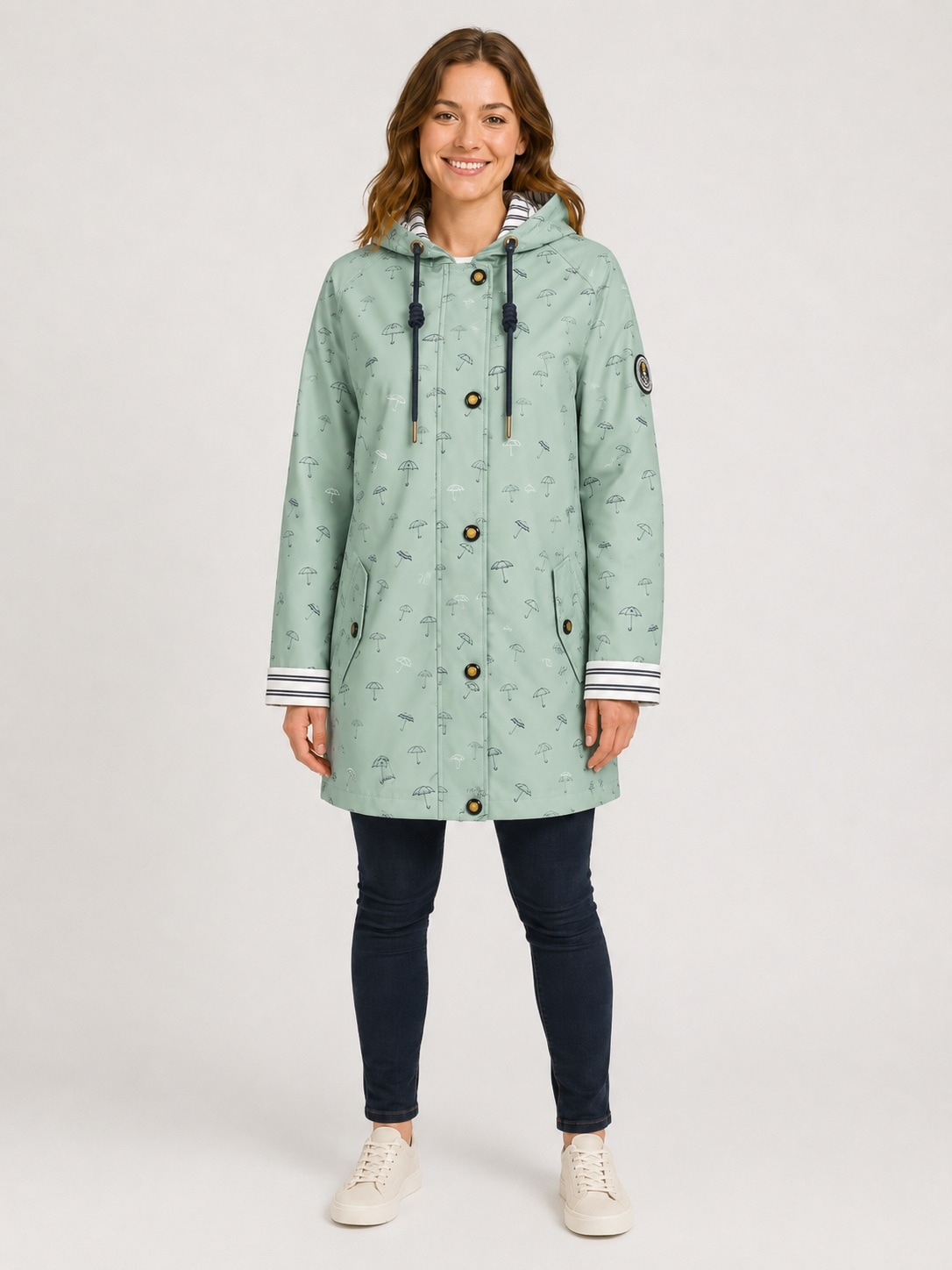 ankerglut Veste de pluie »Friesennerz #ankerglutbucht Regenmantel, Longjacket« avec capuche également disponible en grandes tailles