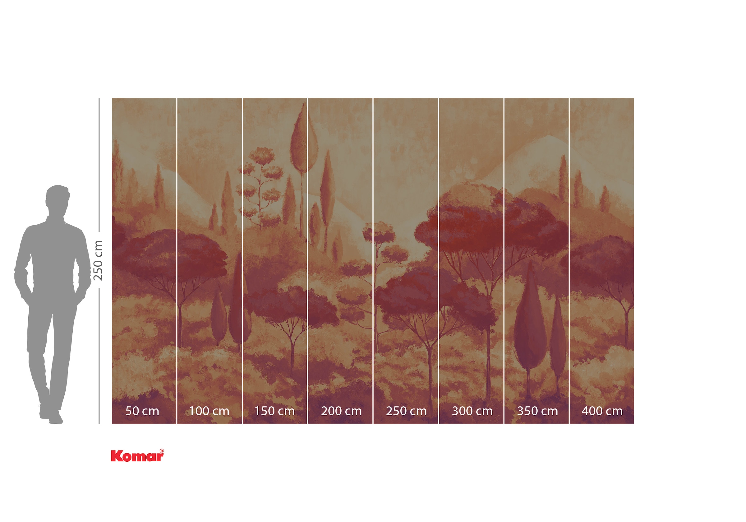 Komar Fototapete »Digitaldruck Vlies -  Luxury Labyrinth - Grösse 400 x 250 cm« bedruckt | floral | geblümt | gemustert | tropisch glatt Wohnzimmer, Schlafzimmer