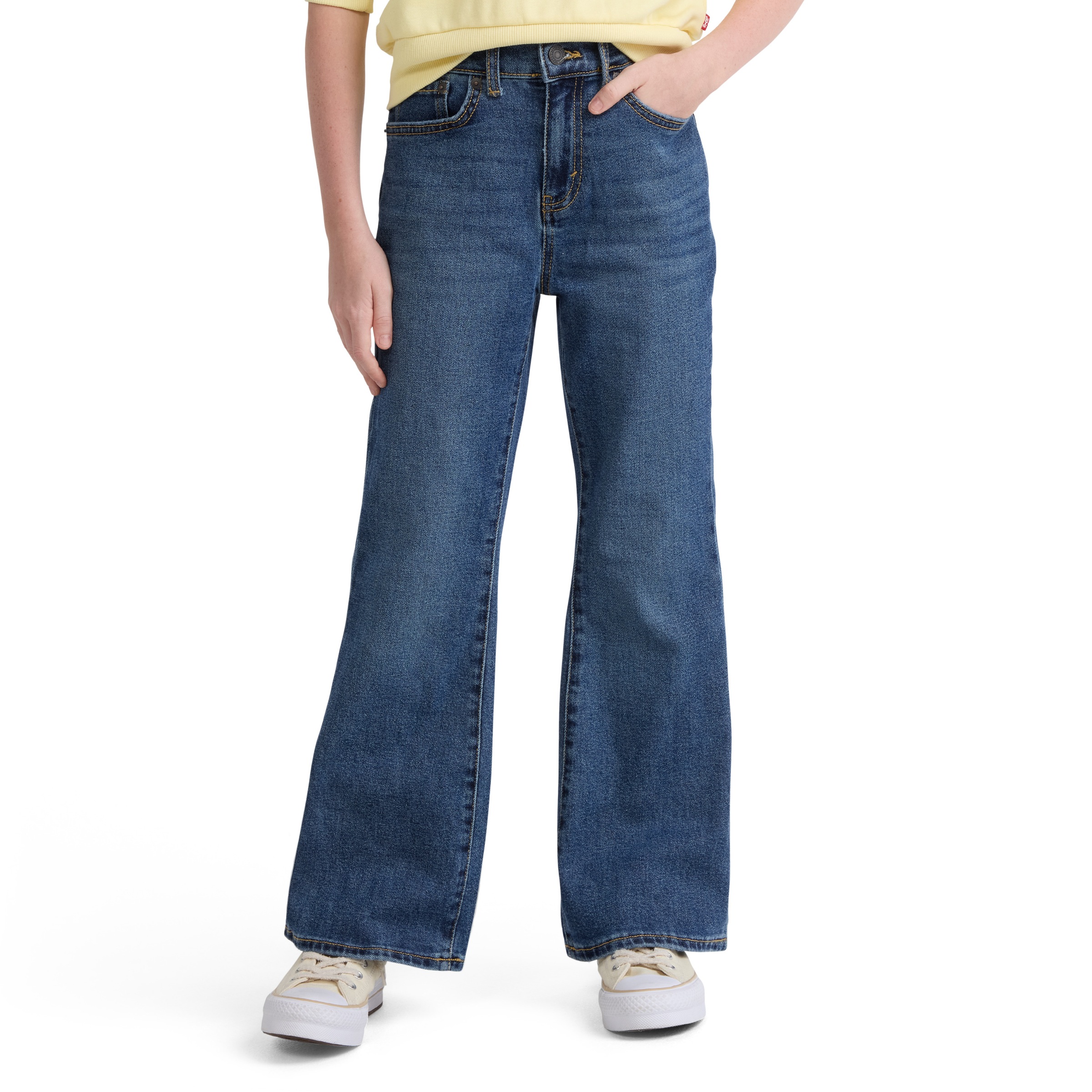 Levi's® Kids Jeans bootcut »LVG BAGGY FLARE« évasé, effets destroyed pour filles
