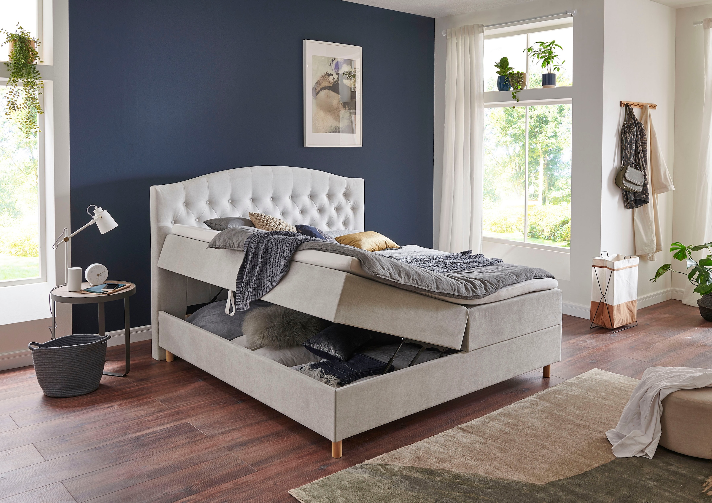 Home affaire Lit de boxe »Piemont« avec coffre de lit et surmatelas