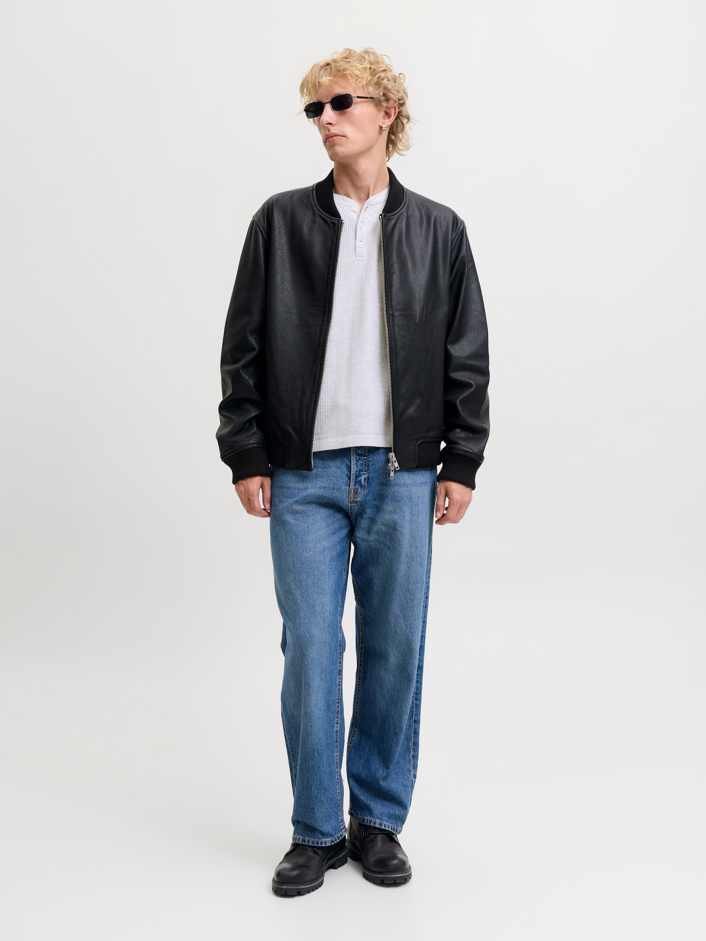 Jack & Jones T-shirt à manches longues »JORCHAMBERI HENLEY LS TEE« mélange coton, coupe régulière