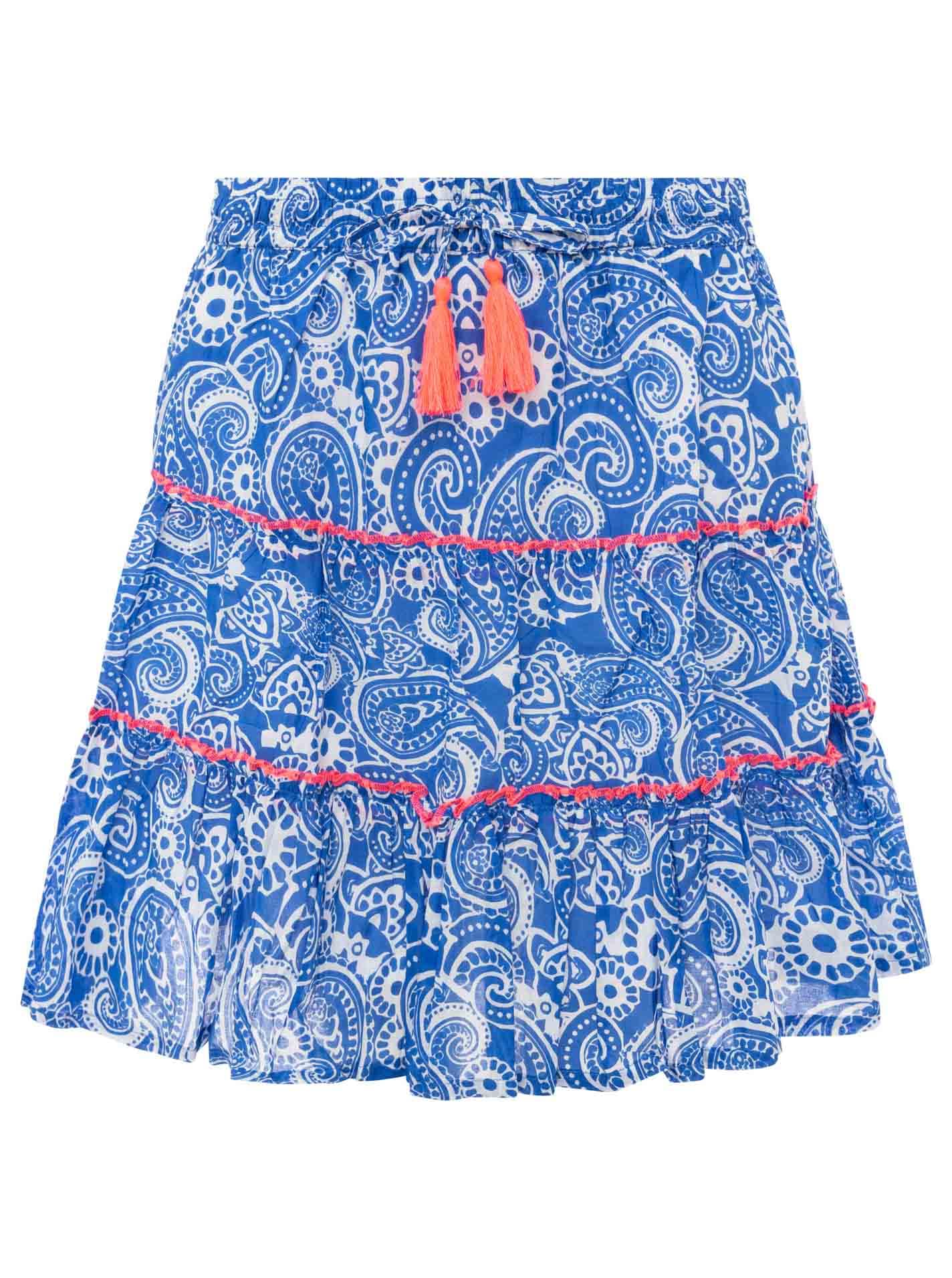 Zwillingsherz Minijupe »"Paisley"« motif paisley, pompons, coupe courte