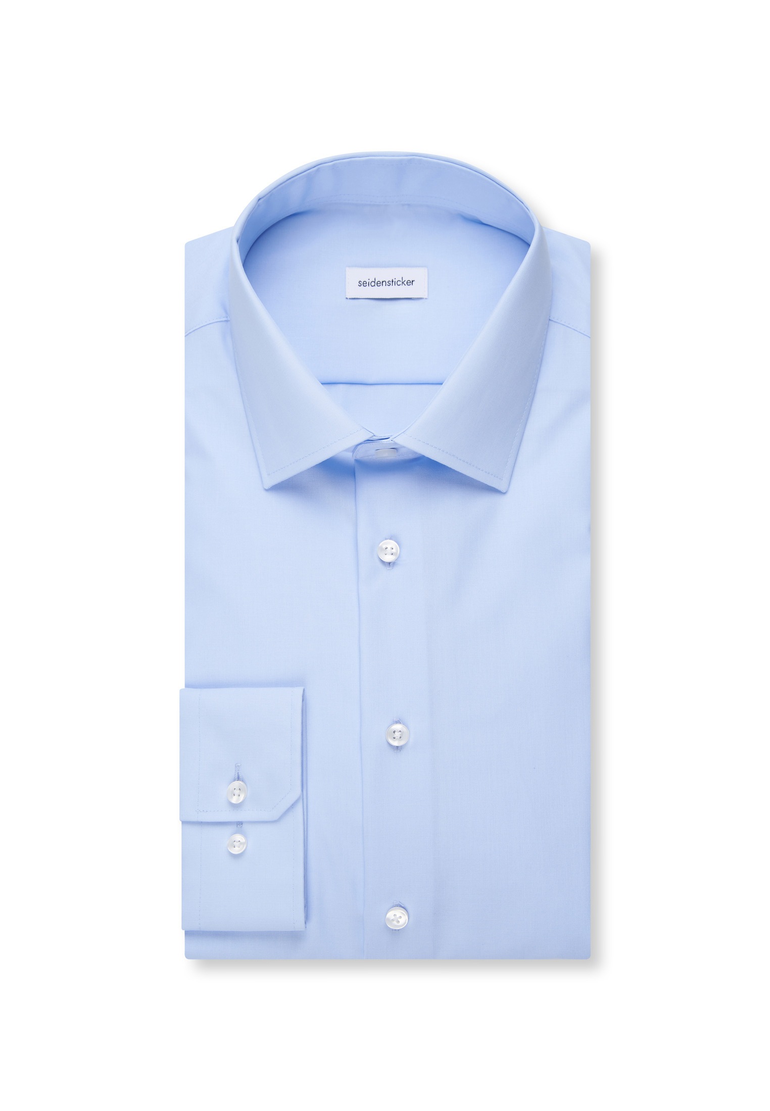 seidensticker Chemise d'affaires »Schwarze Rose« Col Kent uni 1/1 cintré