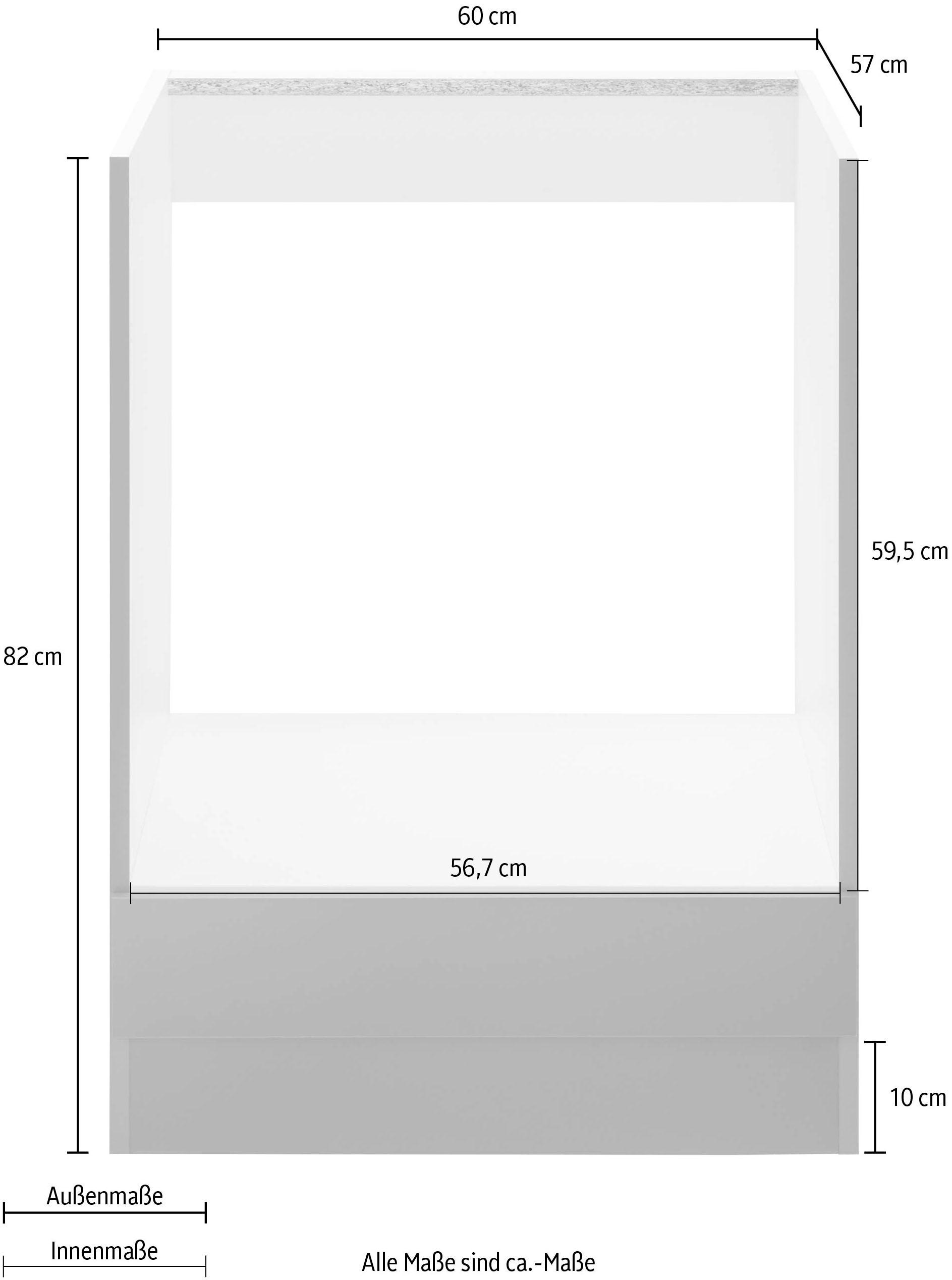 wiho Küchen Herdumbauschrank »Cali« 60 cm breit, ohne Arbeitsplatte