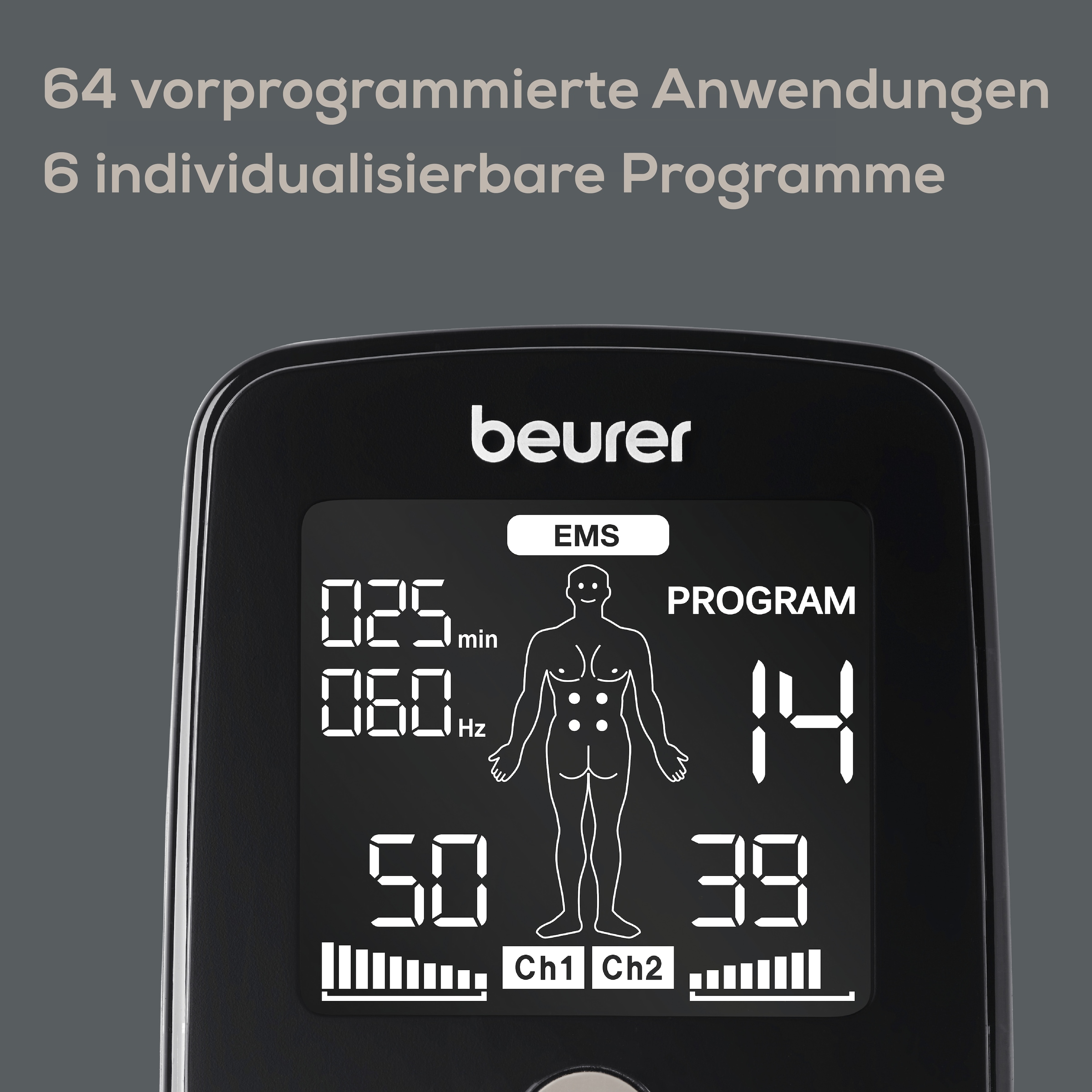 BEURER TENS-EMS-Gerät »Digital EM 1 R Relief+, 3-in-1 Reizstromgerät« zur Schmerztherapie, Muskelstimulation und Entspannung
