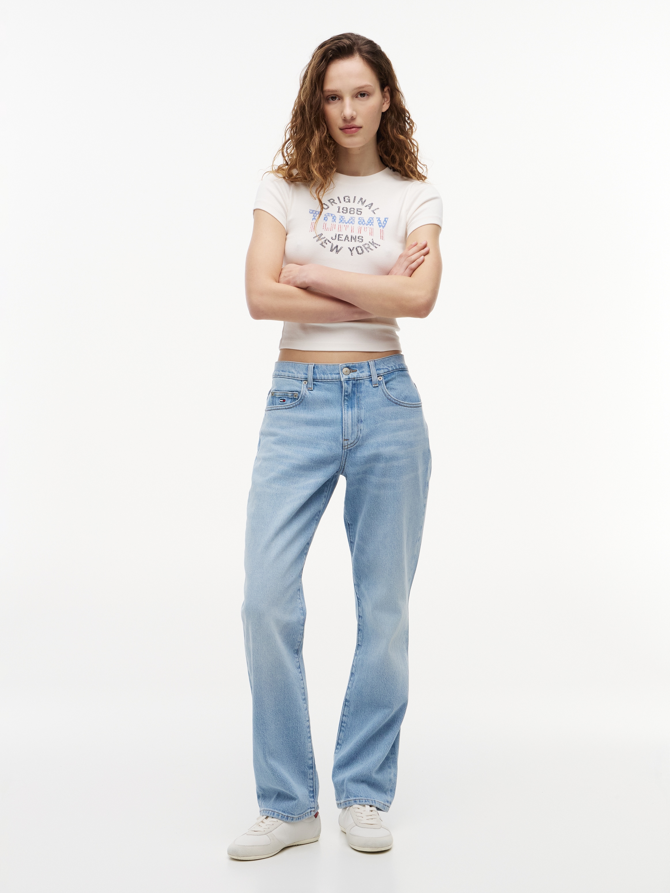 Tommy Jeans Jeans droit »KIRA MR SLIM STR BJ0111« Baumwollmischung, straight fit