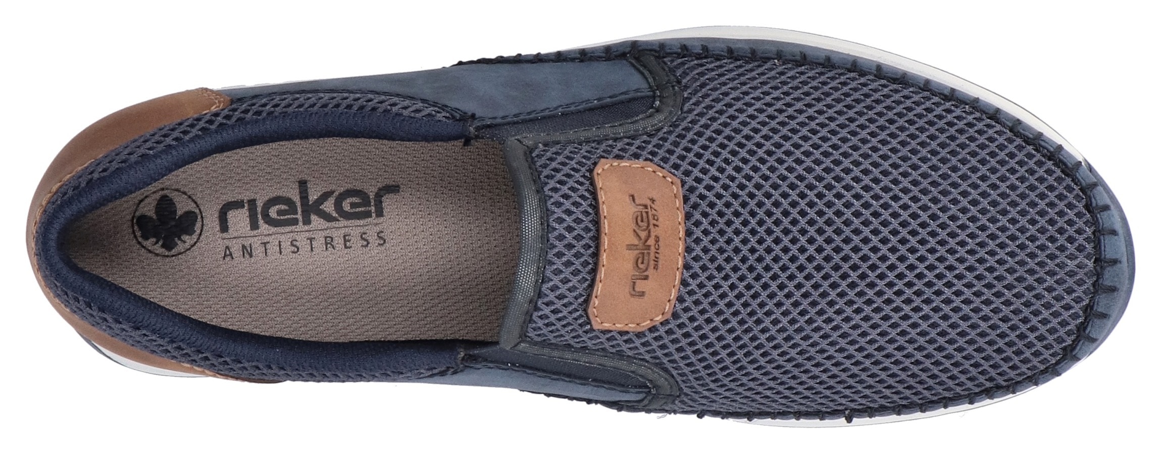 Rieker Slipper  Sneaker slip-on, chaussure à enfiler avec inserts stretch