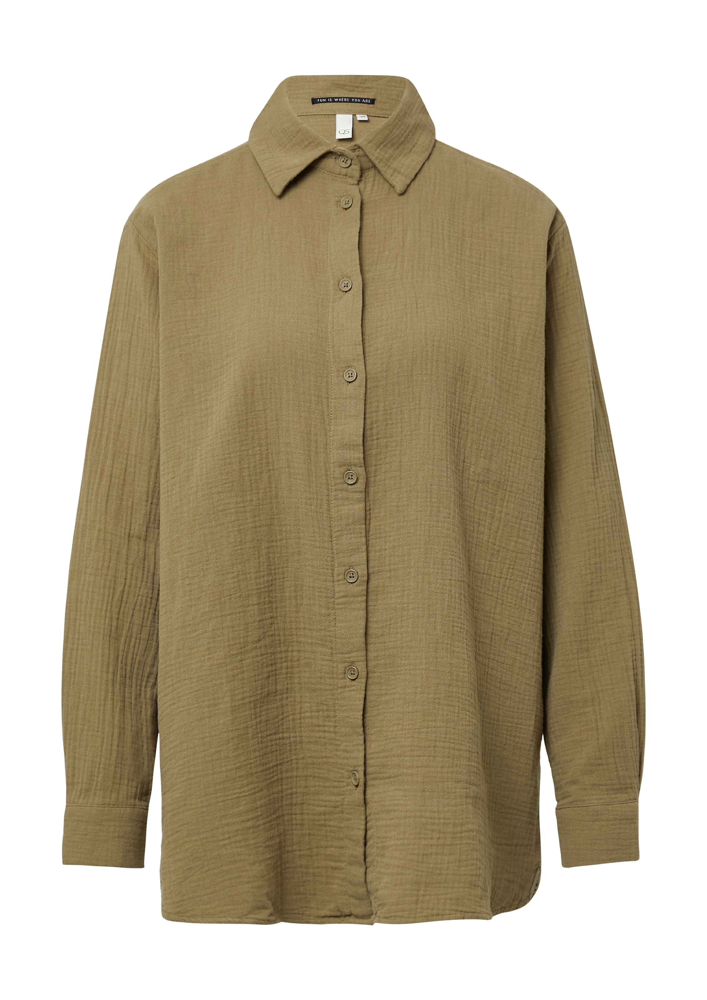 QS Blouse chemise aus luftiger Musselinqualität