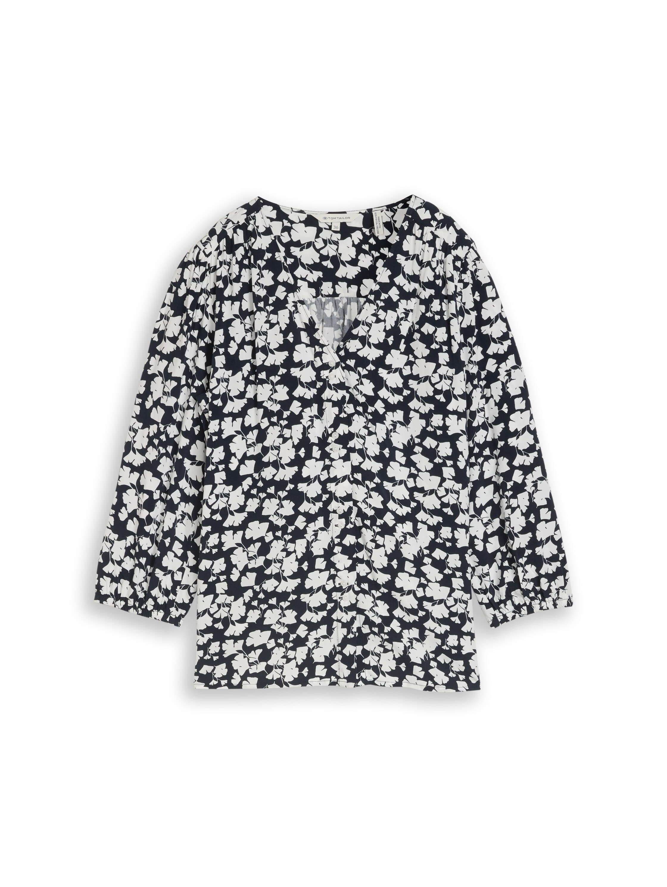 TOM TAILOR Klassische Bluse mit All-Over Print