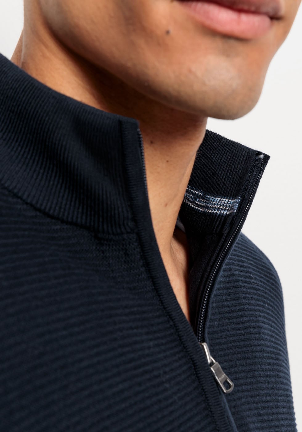 OLYMP Troyer »OLYMP Strick Casual« mit modischer Struktur