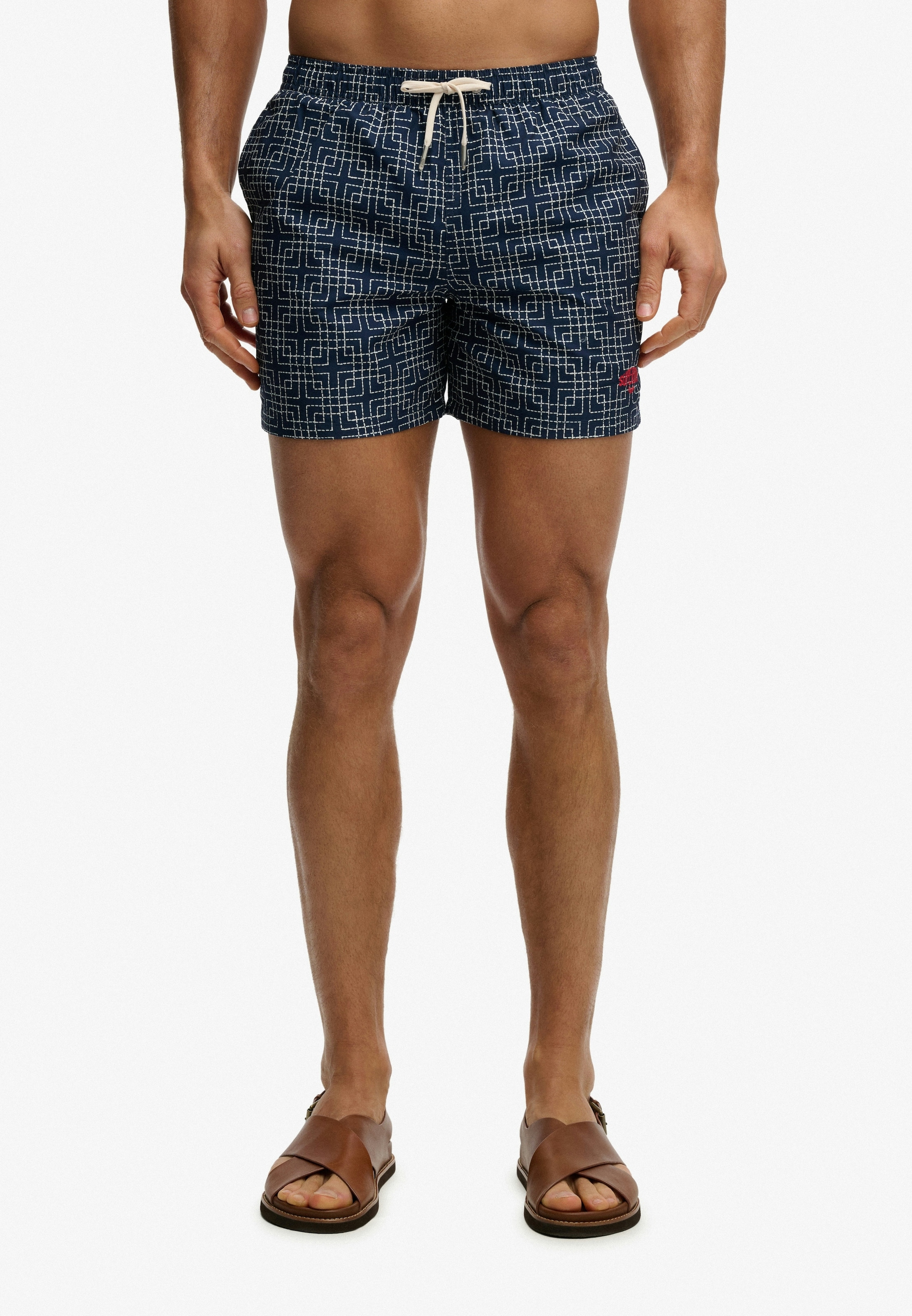 Superdry Short de bain »PREMIUM PRINTED 15 SWIM SHORT« en polyester, coupe tendance, aspect à motifs, facile d'entretien
