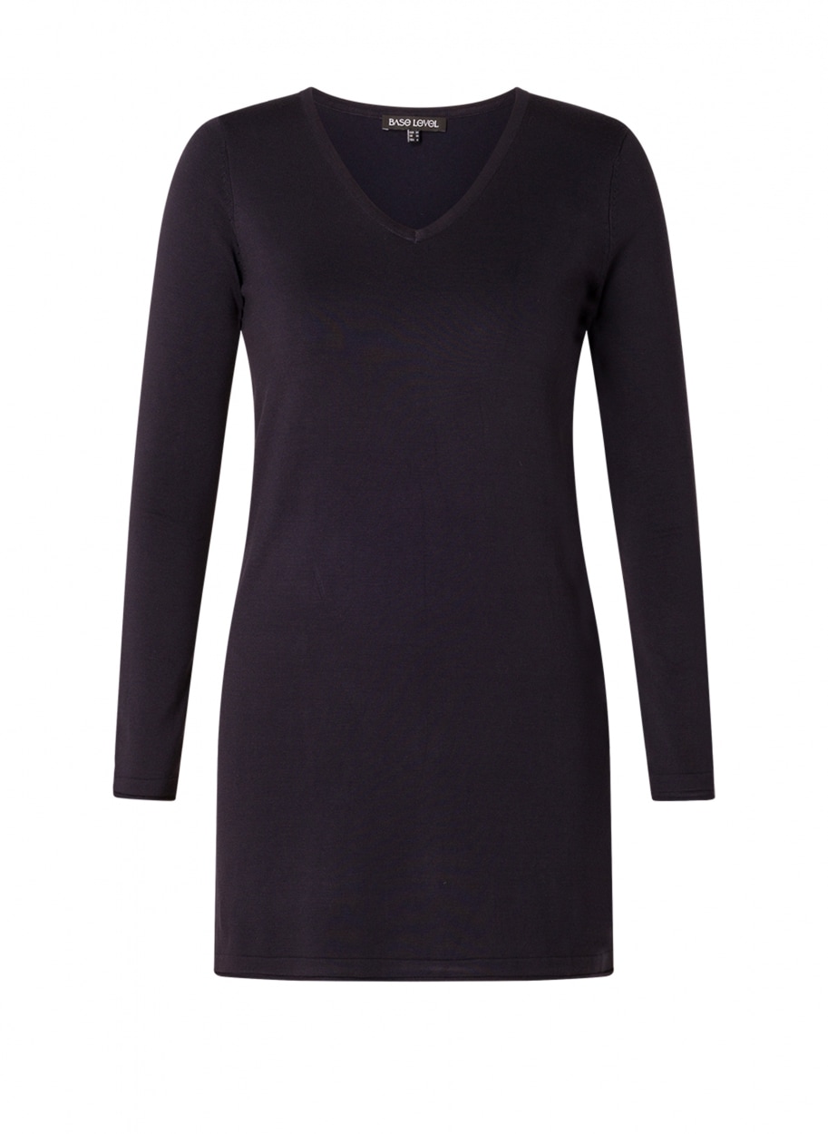 Base Level Curvy Pull col V »BAS-ANINE-LONG« Feinstrick-Qualität
