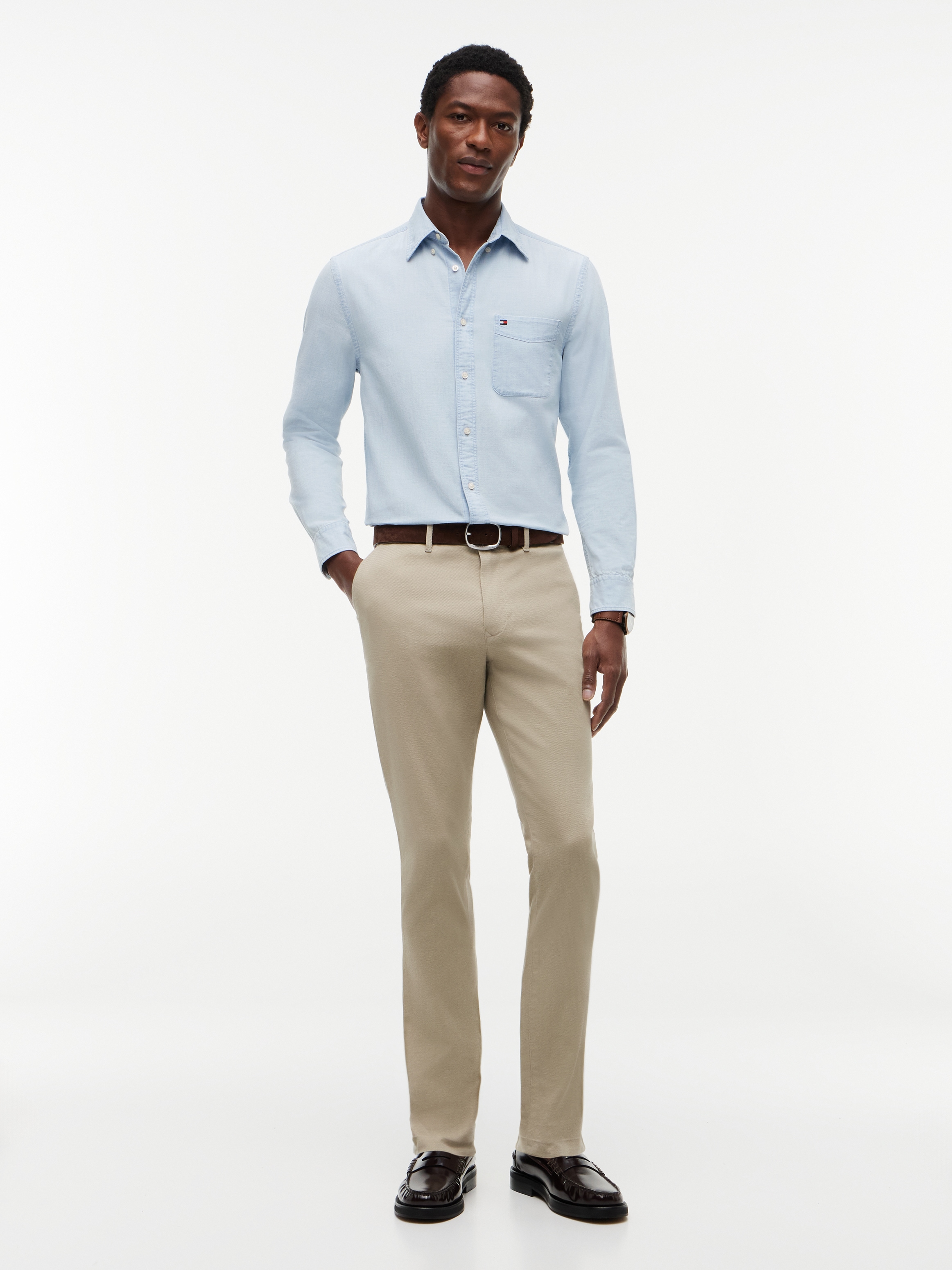 Tommy Hilfiger Chinohose »BLEECKER OPEN STRUCTURE«  aus Stretch-Baumwolle, Slim Fit