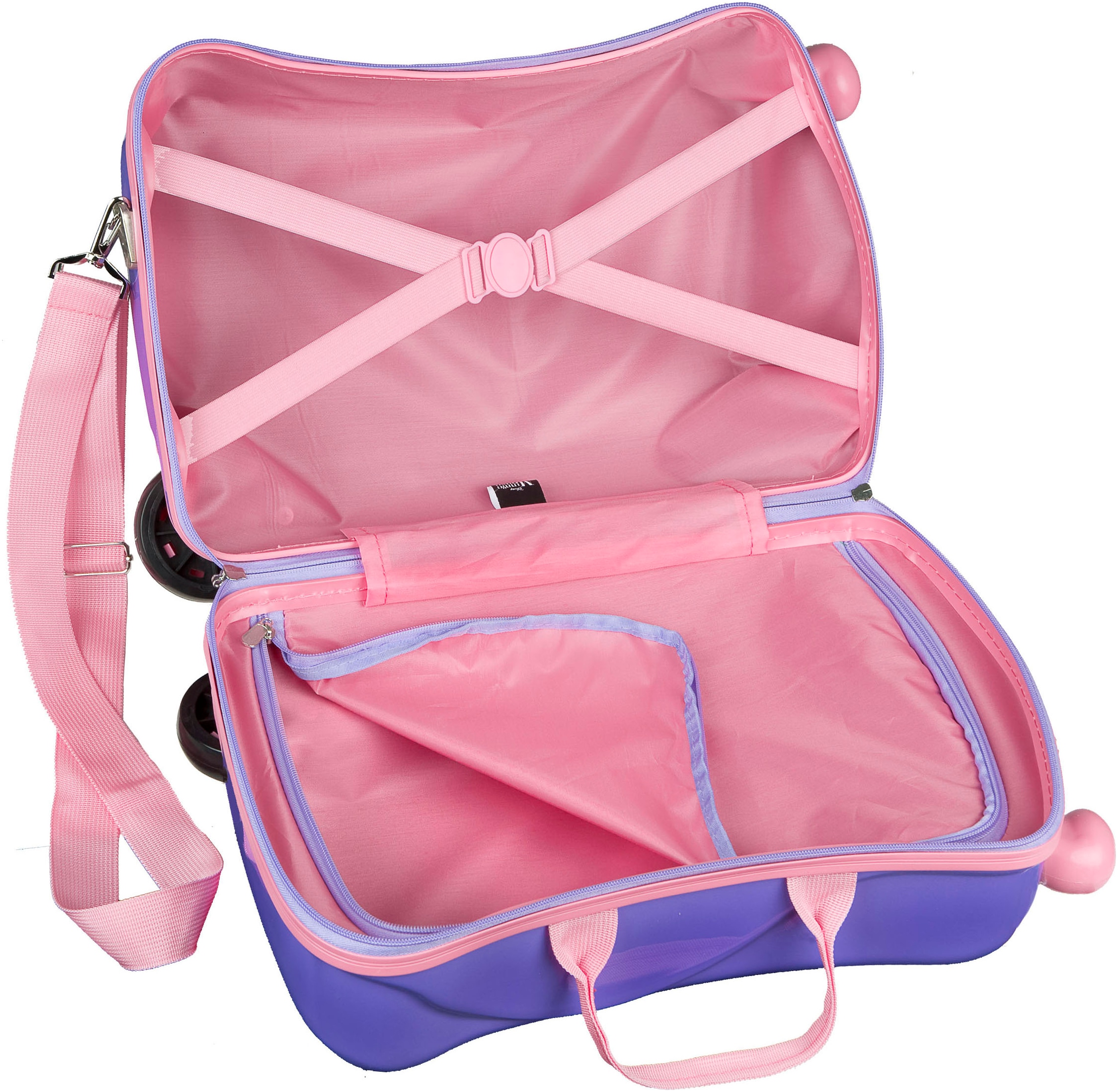 UNDERCOVER Valise pour enfants »Ride-on Trolley, Minnie Maus« 20 litre 4 Rollen zum sitzen und ziehen