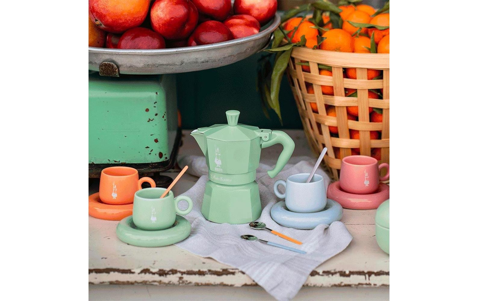 BIALETTI Tasse à expresso »Espressotasse Set grün,orange,blau, pink 60 ml, 1 Stück«