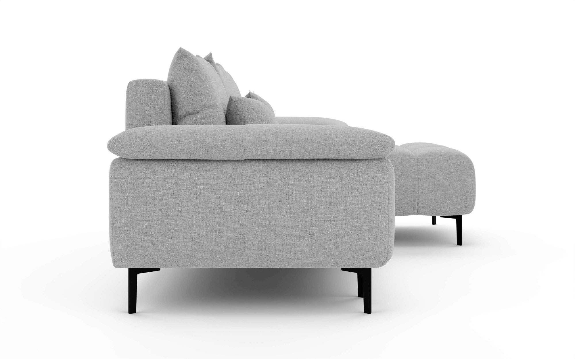 INOSIGN Canapé d'angle »DROMARA Schlafsofa mit Bettkasten, Masse: B/T/H 277/141/91 cm« L-Form mit Recamiere rechts/links bestellbar, Wellenunterfederung