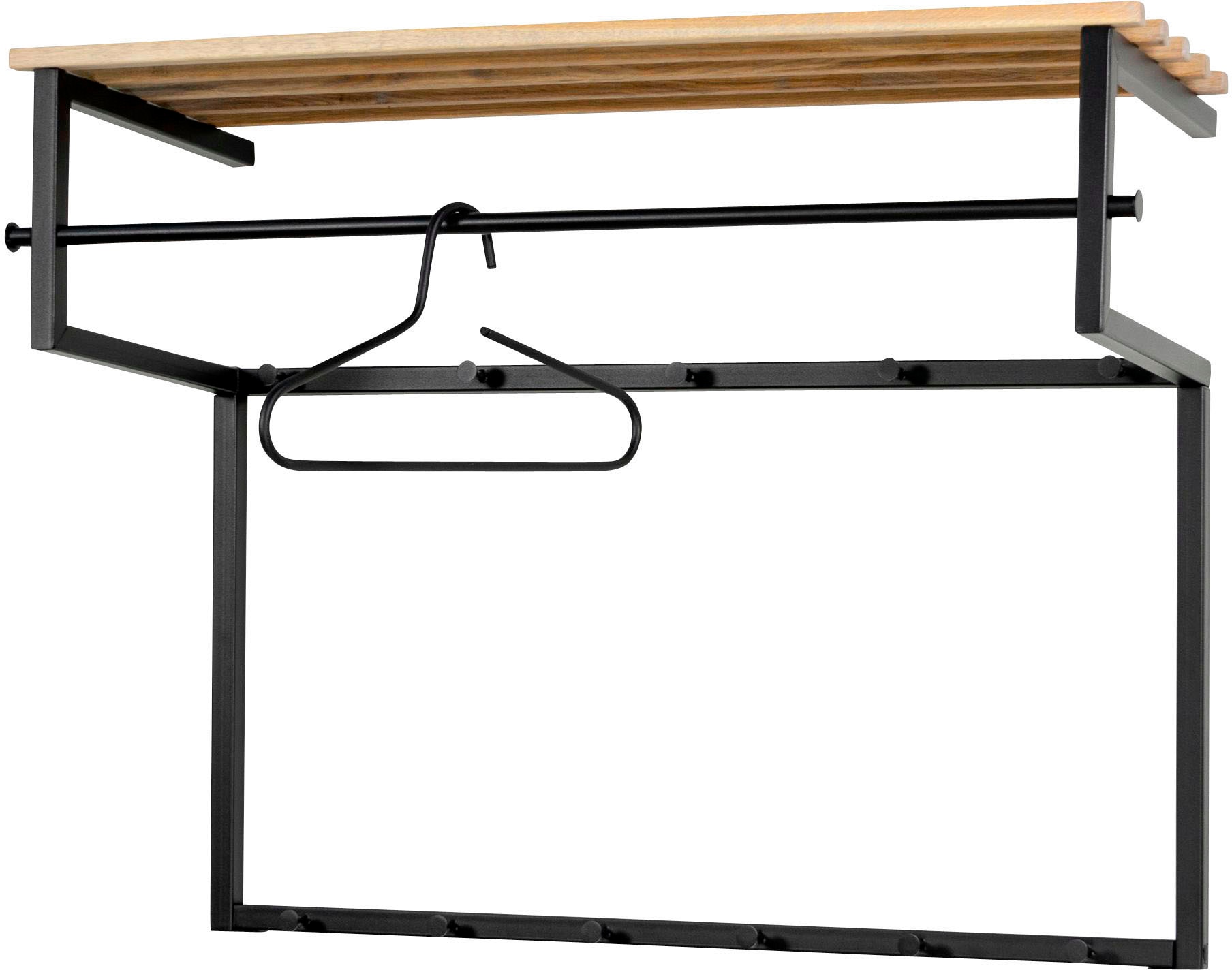 Spinder Design Barre de penderie métal, largeur 100 cm, porte-manteau familial, 11 crochets