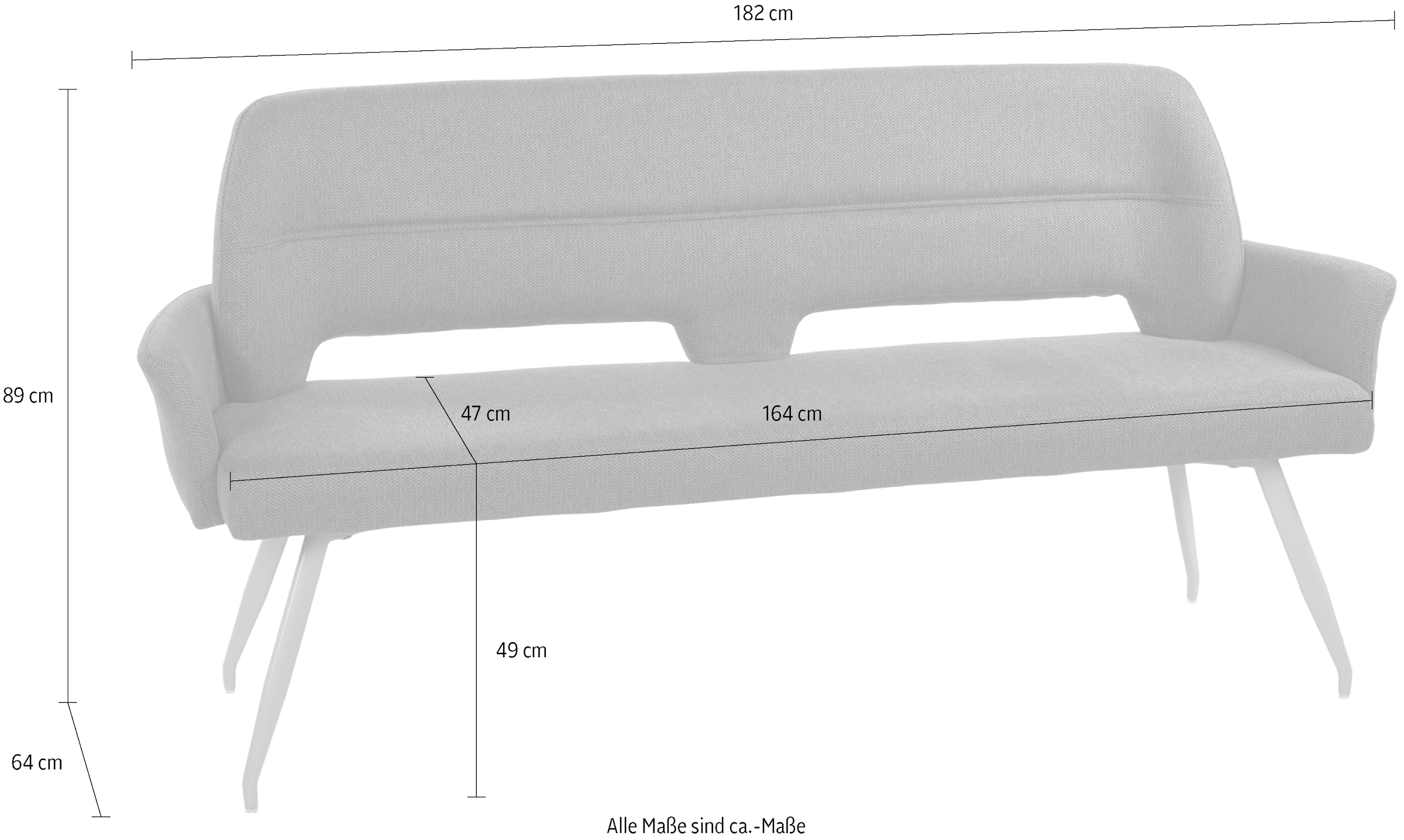 Duo Collection Banc de salle à manger »Sitzbank« 1 cuis tlg. largeur 182 cm
