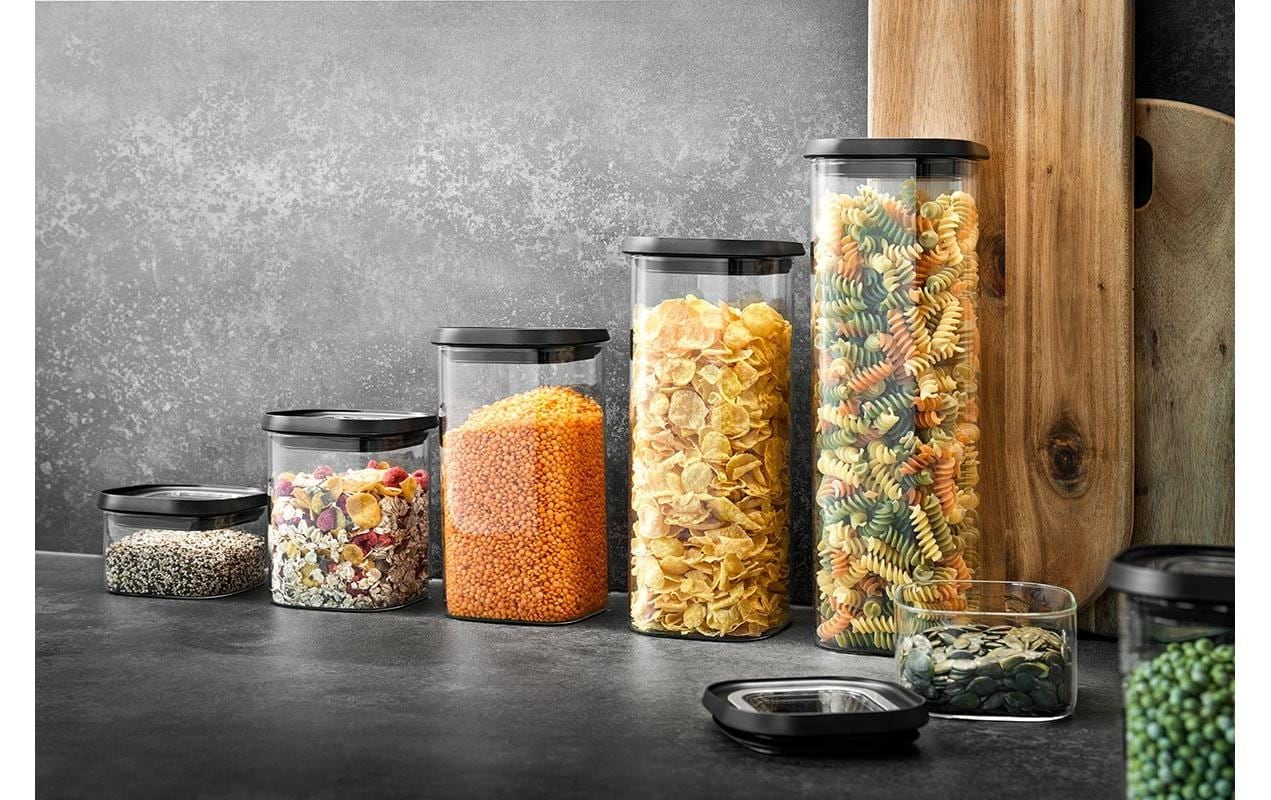 GEFU Vorratsglas »PANTRY« Set, 3 Vorratsgläser, 3 Deckel, 6 tlg. Stapelbar, luftdicht, transparent, platzsparend