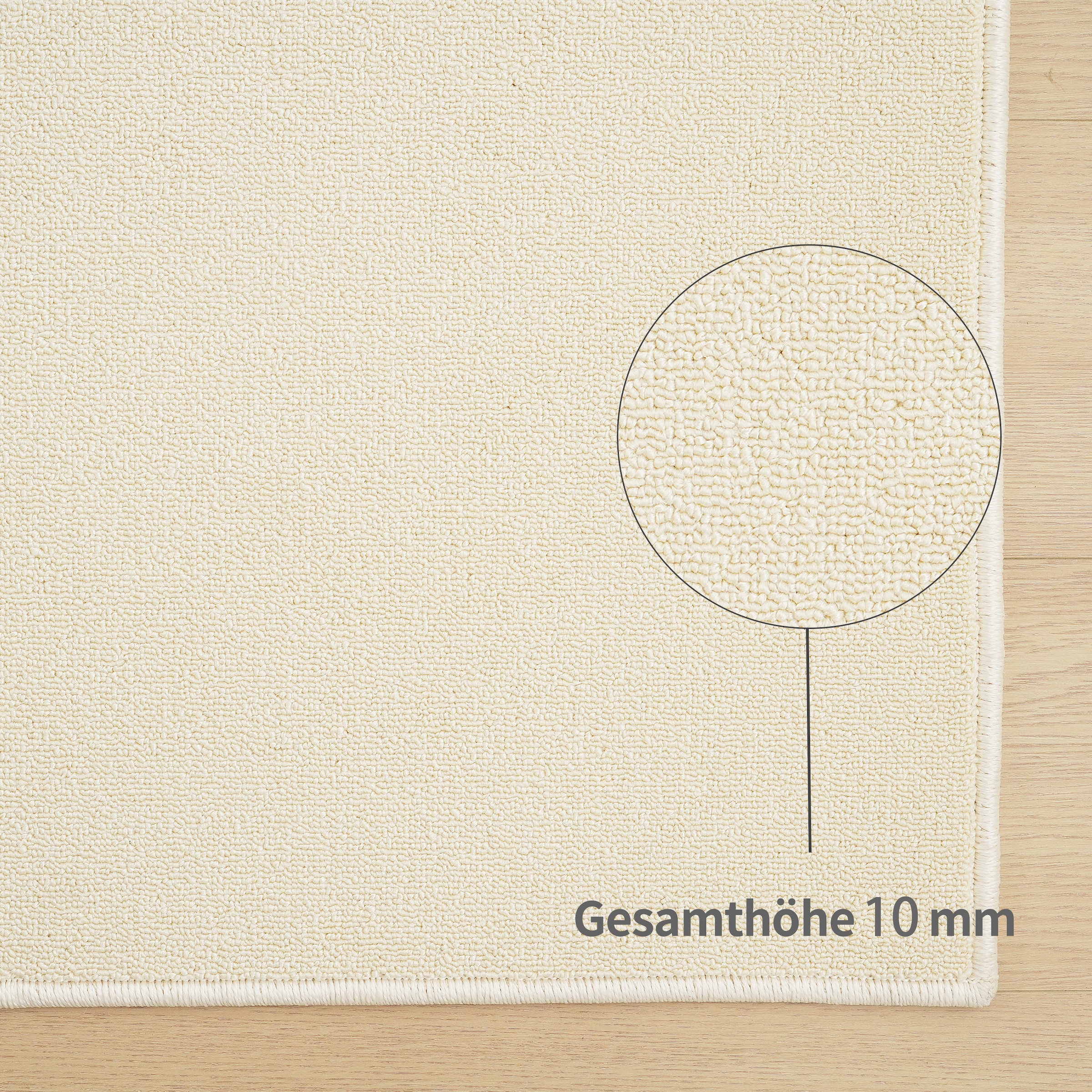 GOODproduct Teppich »Jola, Uni-Farben, besonders dichte Qualität, Boho« rechteckig 10 mm Höhe Wohnzimmer, Schlafzimmer, Flur, Kinderzimmer, wasserabweisend