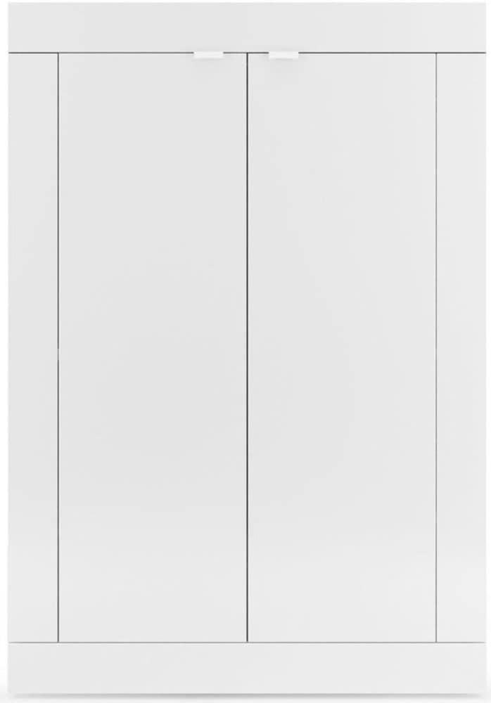 Home affaire Armoire à chaussures »Basic Breite 78 cm, Höhe 116 cm, Schuhkommode,« moderne Rahmenoptik, Metallgriffe, 4 Einlegeböden