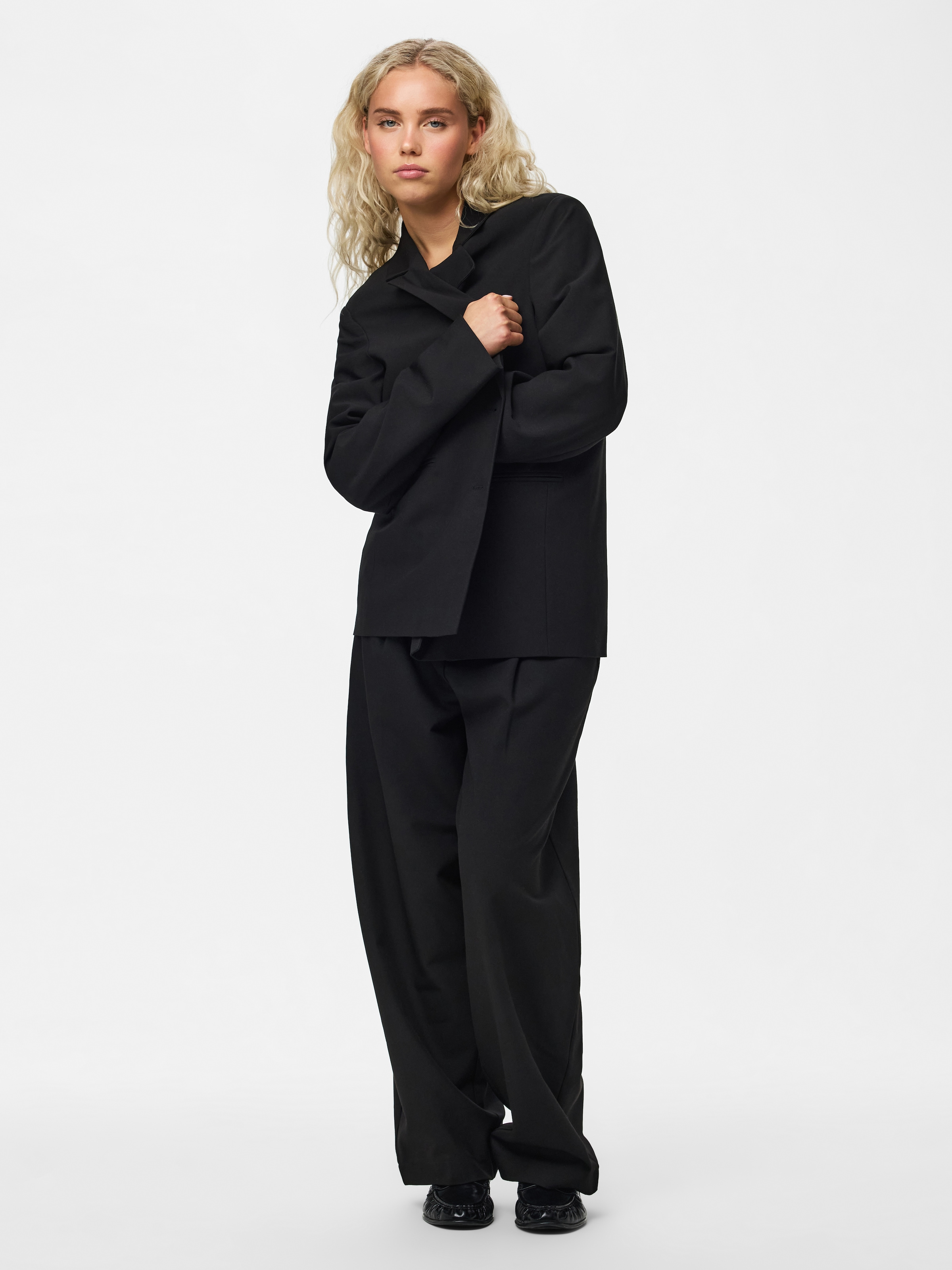 pieces Blazer long »PCBOSELLA LS LOOSE BLAZER NOOS BC« mélange de matériaux