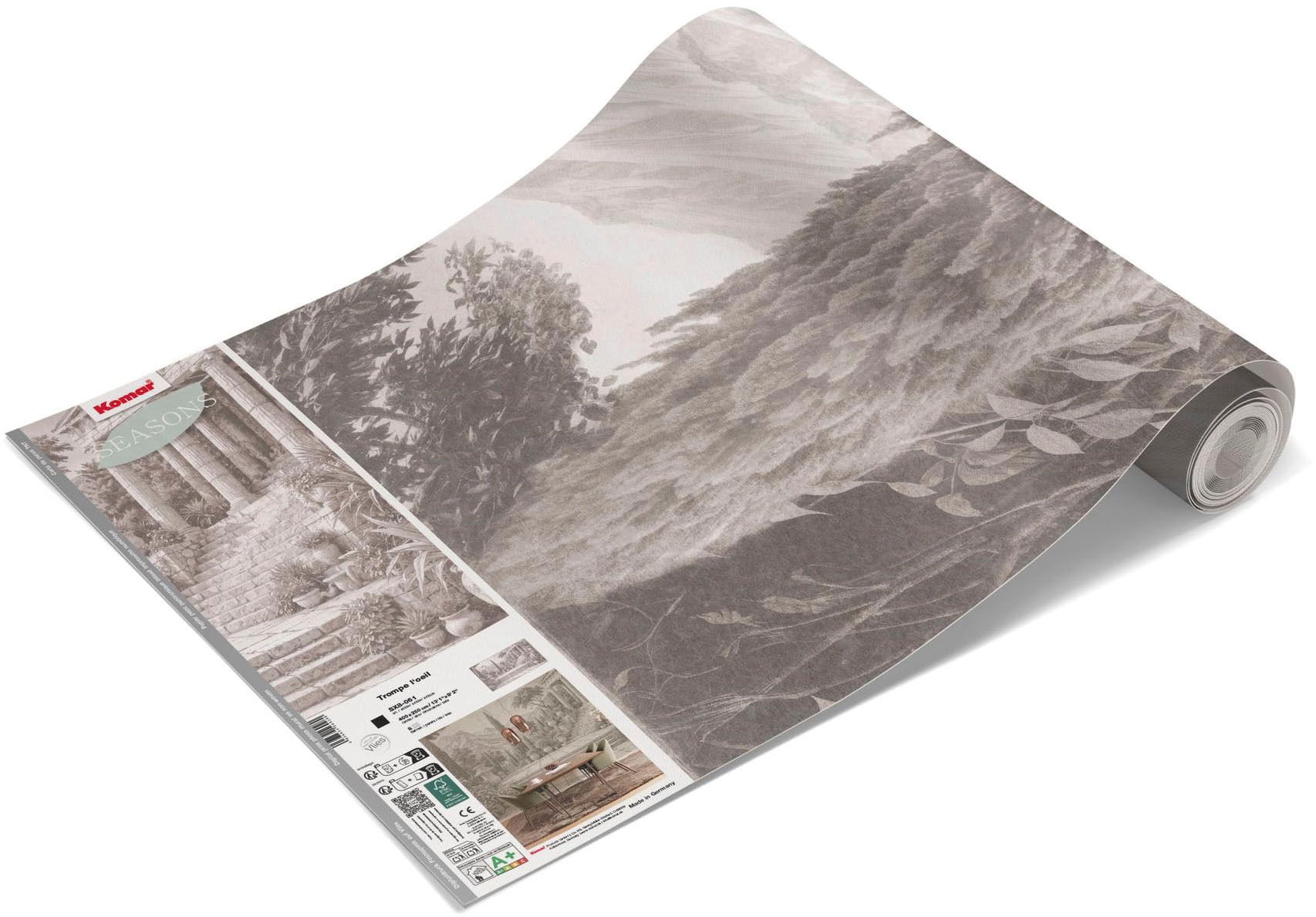 Komar Papier peint photo »Vlies Fototapete - Trompe l'oeil - Grösse 400 x 250 cm« imprimé