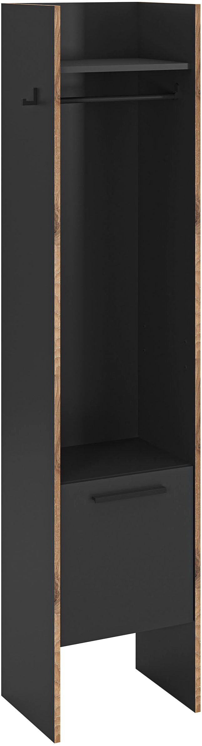 INOSIGN Armoire vestiaire »MUSTA, Breite: 42cm, inkl. Kleiderstange, 2 Haken, 1 Tür« Dielenschrank, Flurschrank, Schrank, Universalschrank, Sitzbank