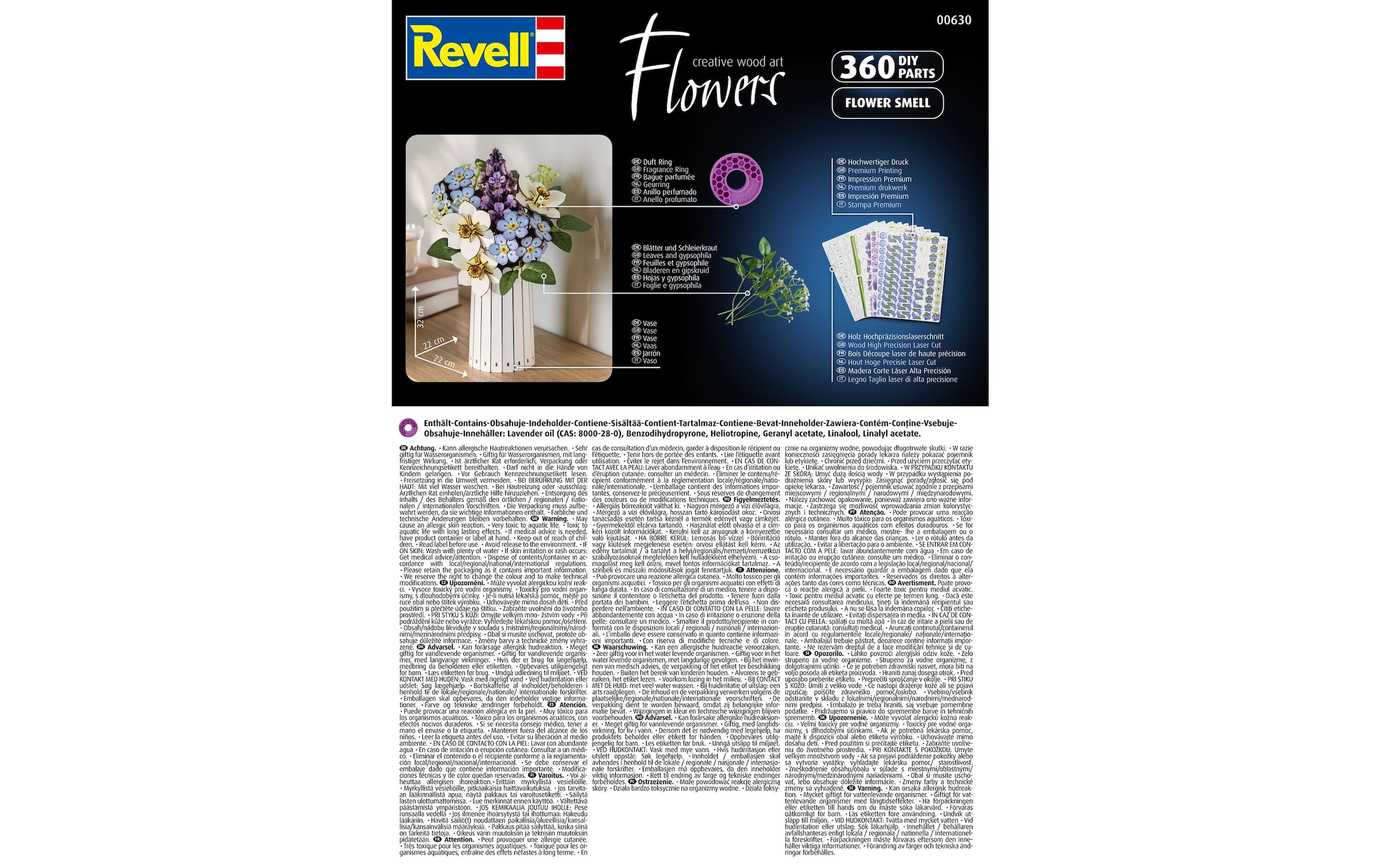 Revell® Modellbausatz »Blossom Festival Holzblumenstrauss mit Vase und Duft« 363 Stk. tlg.