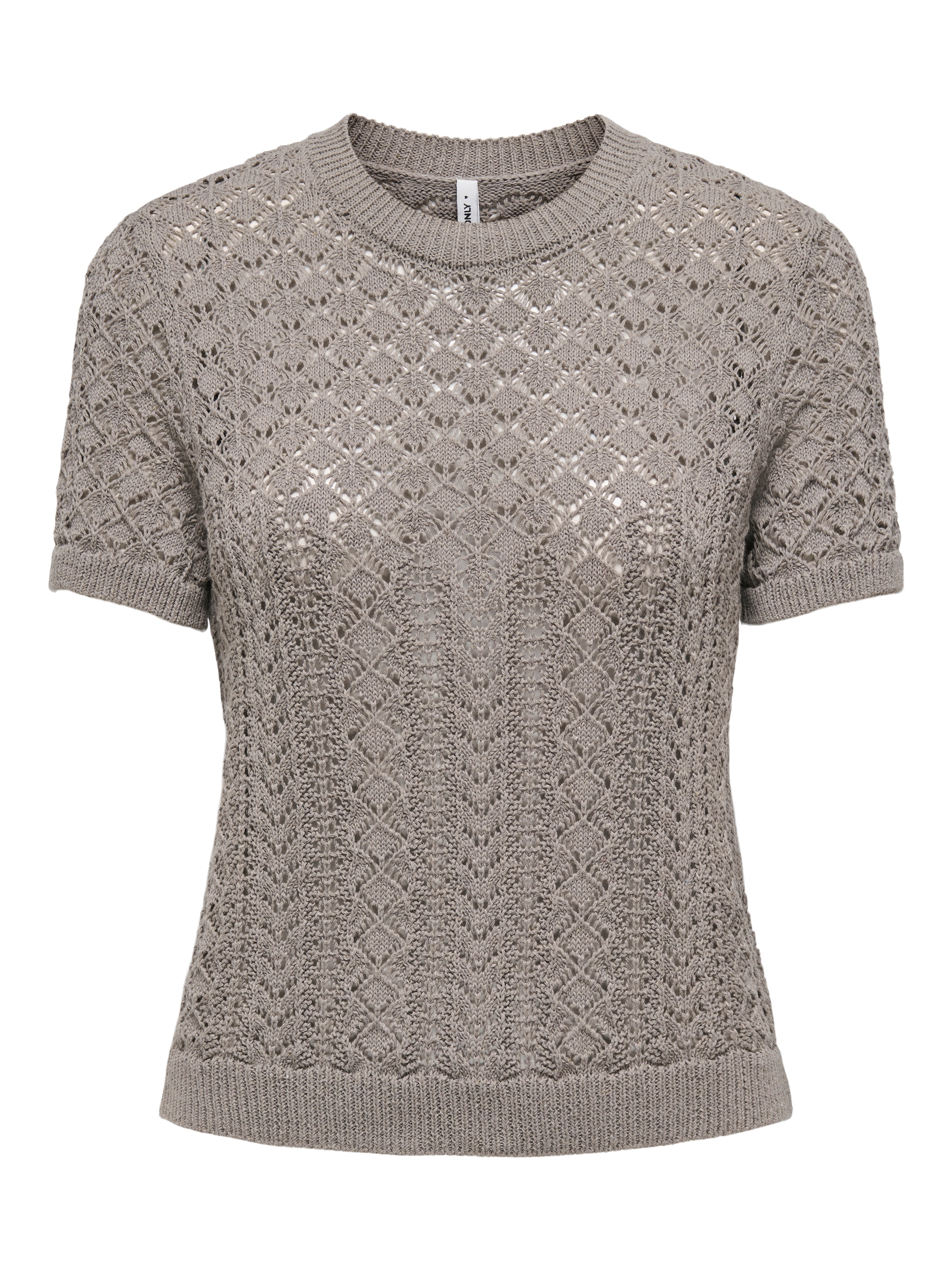 ONLY Kurzarmpullover »ONLSAGA LIFE SS O-NECK KNT NOOS« Baumwollmischung, regular fit
