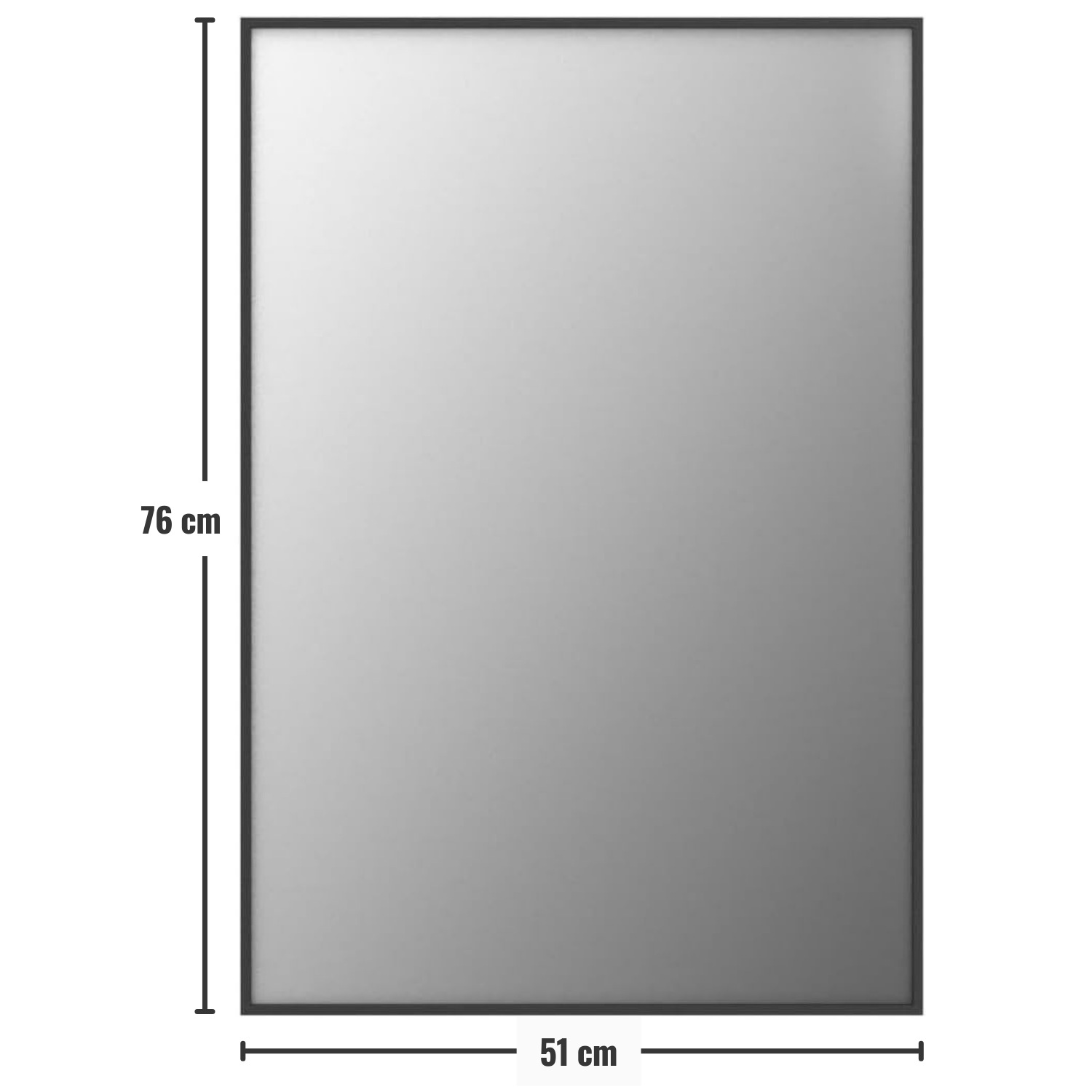 Loevschall Miroir mural »Rechteckige Spiegel mit schwarzem Alurahmen, wendbar, einfache Montage« Spiegel für Schlafzimmer, Wohnzimmer, Garderobe, Flur und Badezimmer