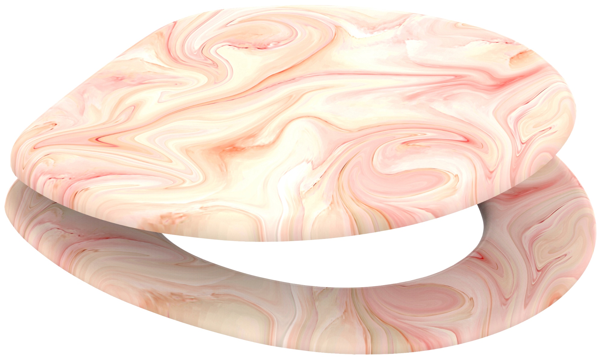 Sanilo Siège de WC »Marmor Rosa« mit Absenkautomatik, BxL: 37,7 x 42,0 - 47,0 cm