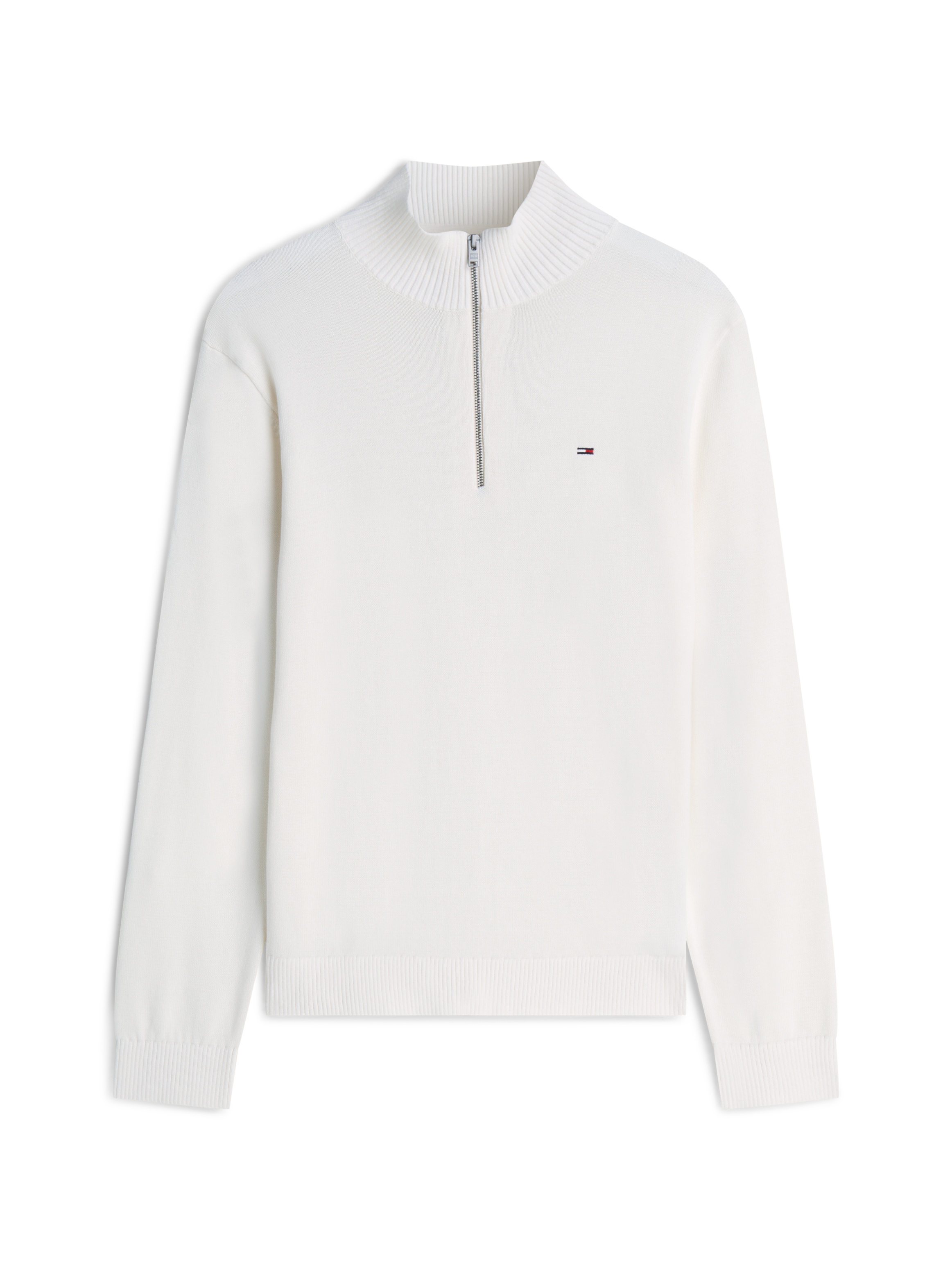 Tommy Jeans Pull en tricot »TJM SLM ESS LIGHT ¼ ZIP SWTR EXT« avec encolure ronde