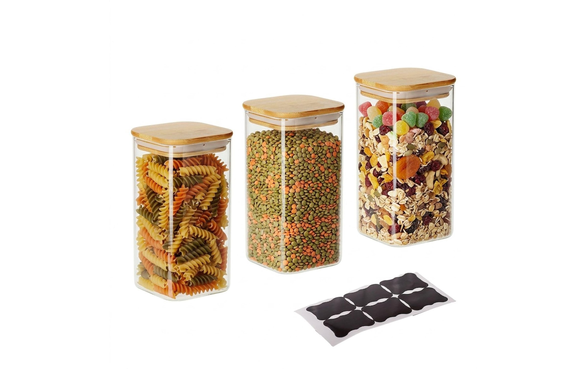 relaxdays Bocal à provisions »1,5 l« compatible lave-vaisselle