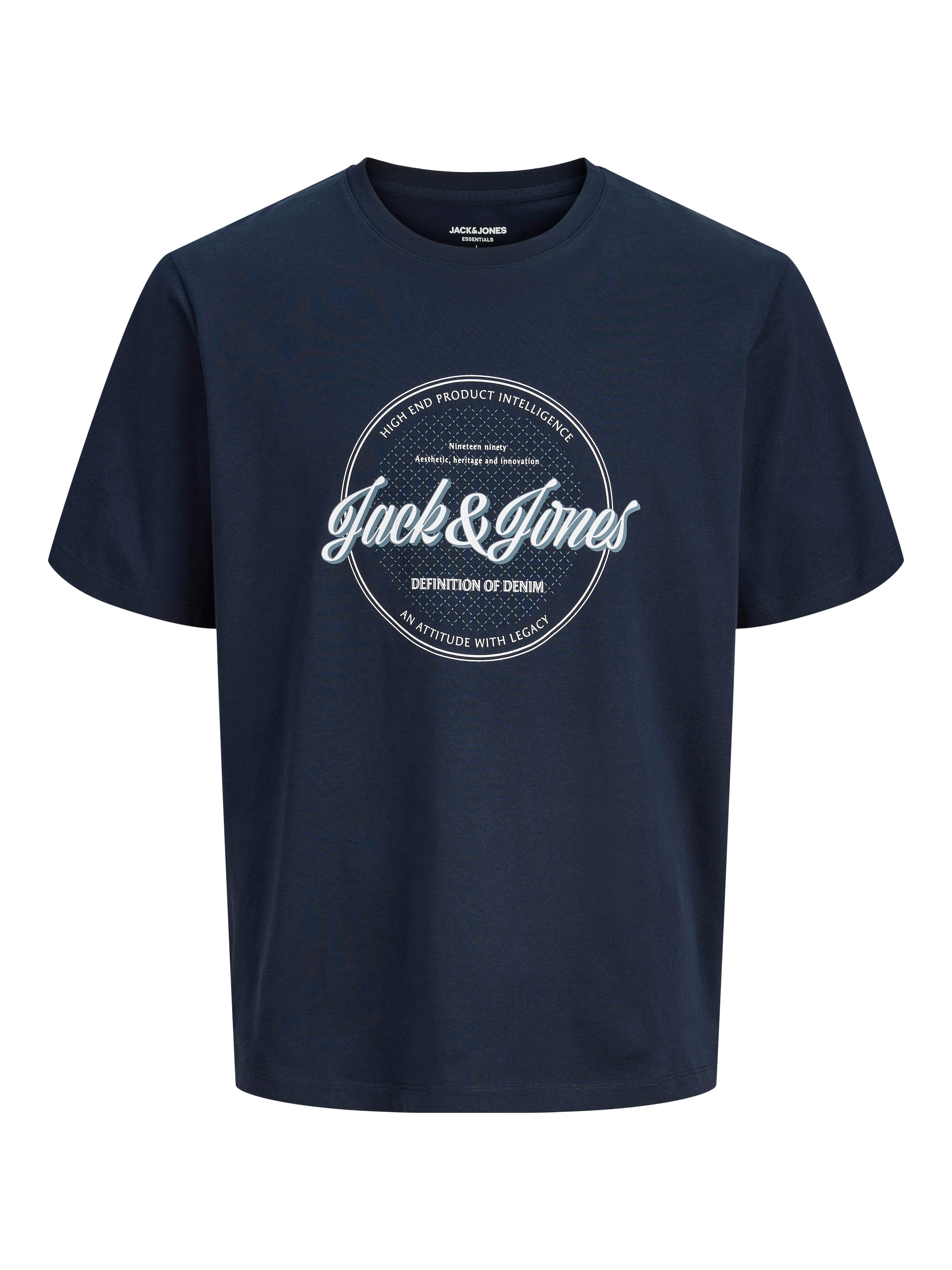 Jack & Jones Rundhalsshirt »JJEDOVER DENIM TEE SS O-NECK SN« mit Logobranding
