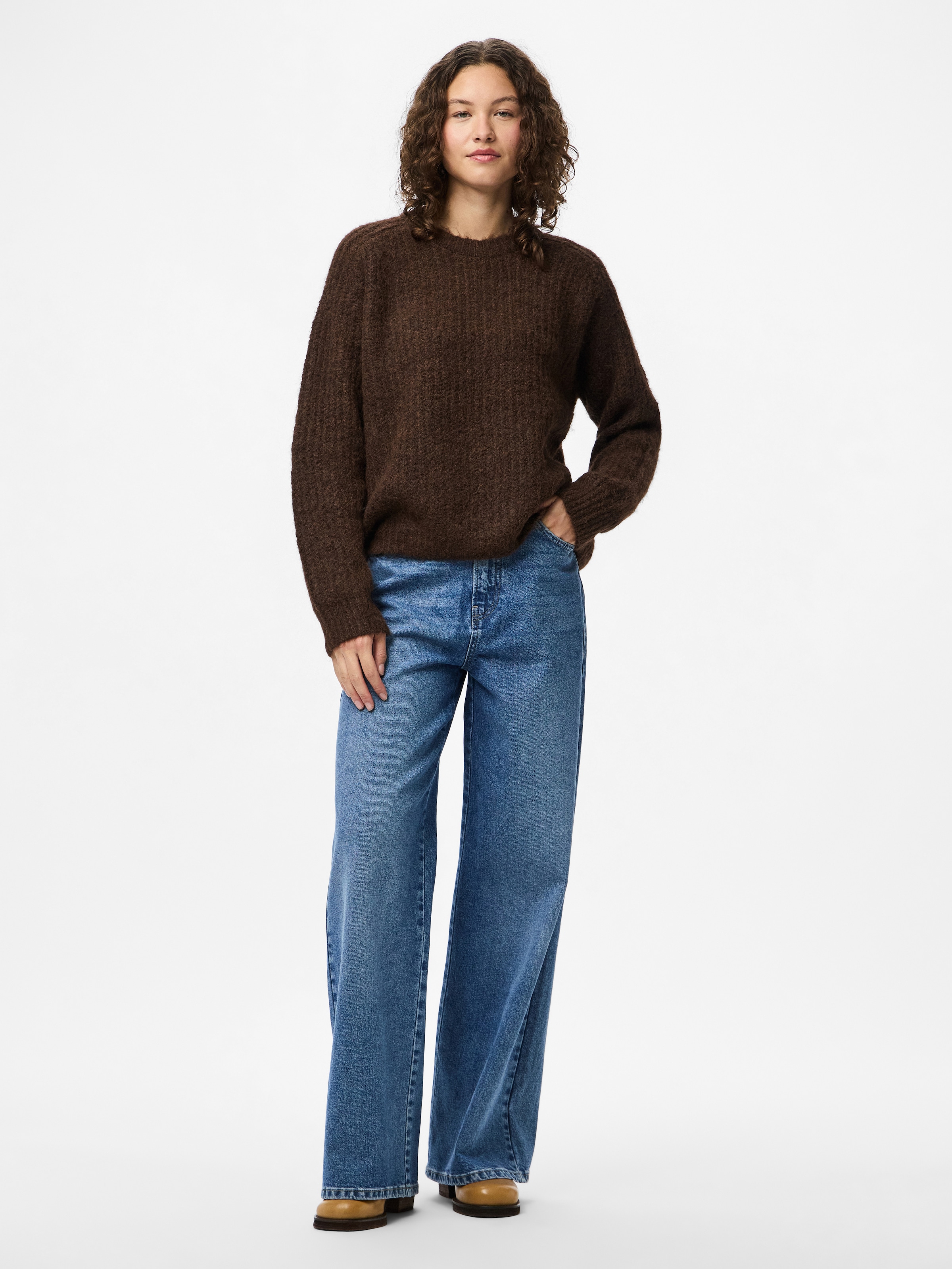 pieces Pull en tricot »PCCLEO LS O-NECK CHUNKY KNIT NOOS BC«