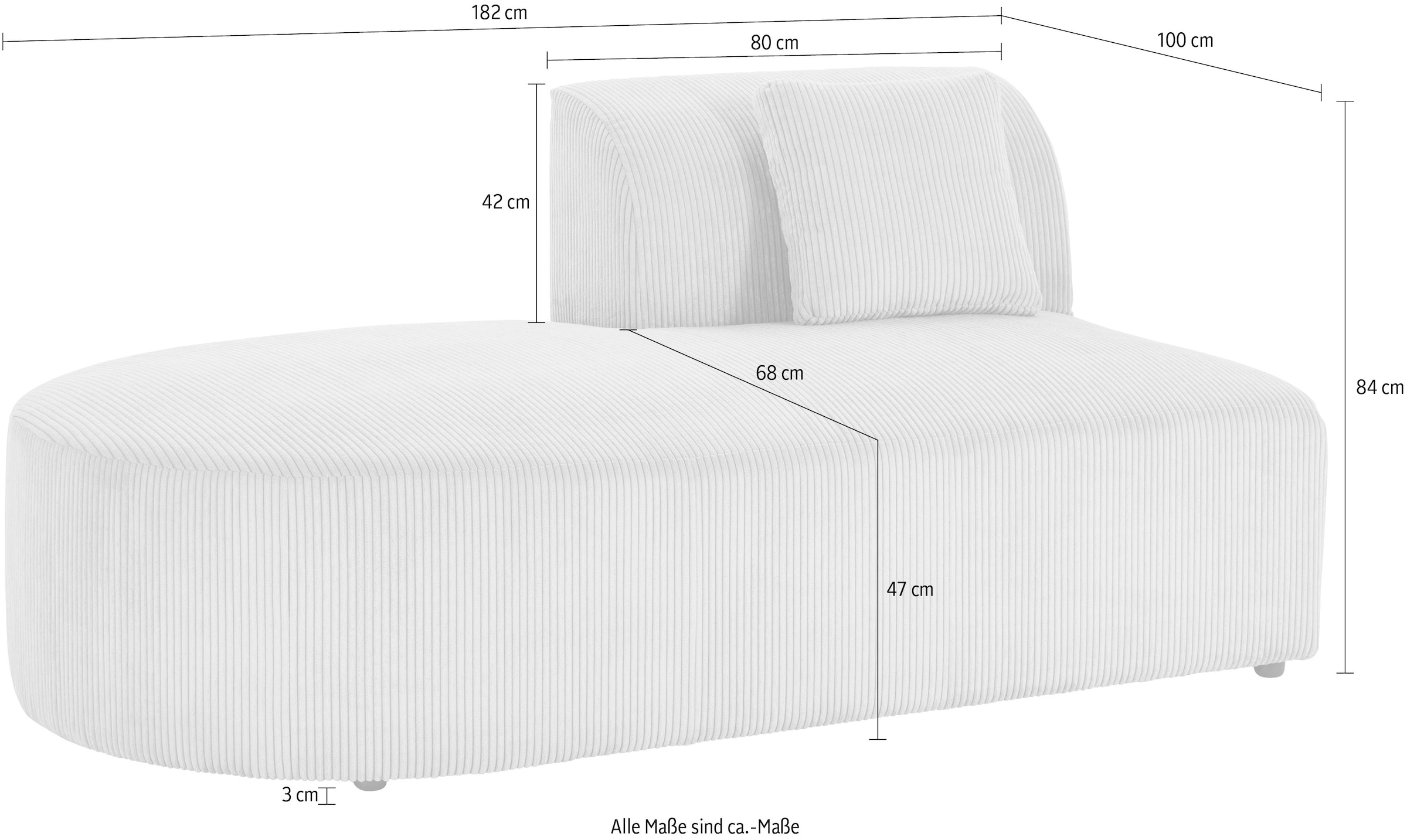 GOODproduct Elément d'angle du canapé »Alesund« en pièces détachées ou module