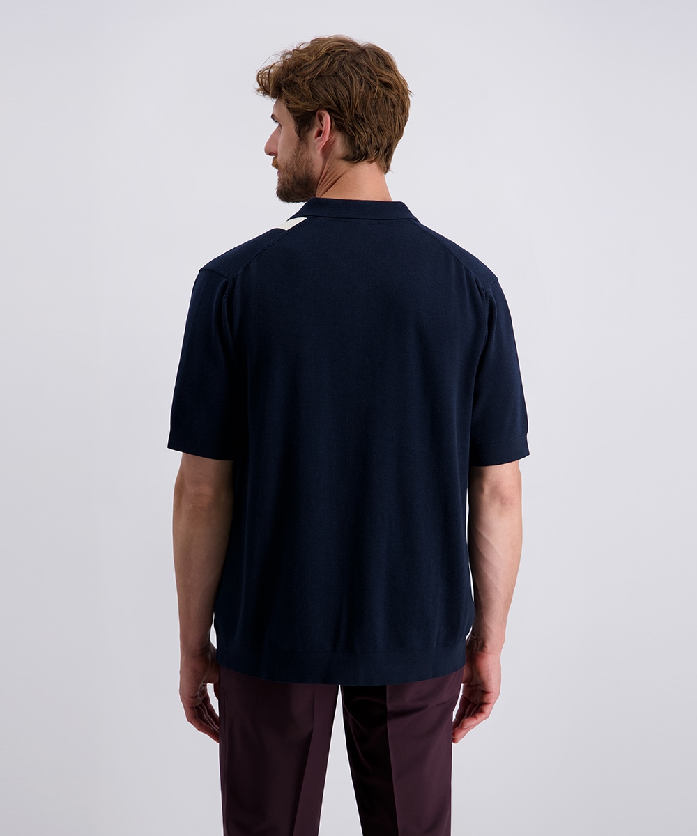 Pierre Cardin Polo mit durchgehender Knopfleiste