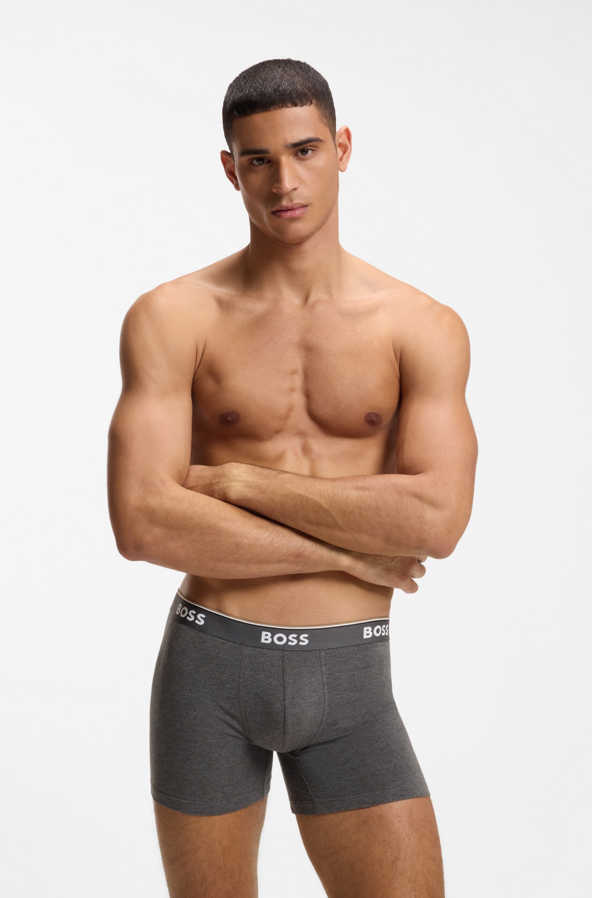 BOSS Boxer »Boxer 3 PACK« mit farblich passendem Webbund