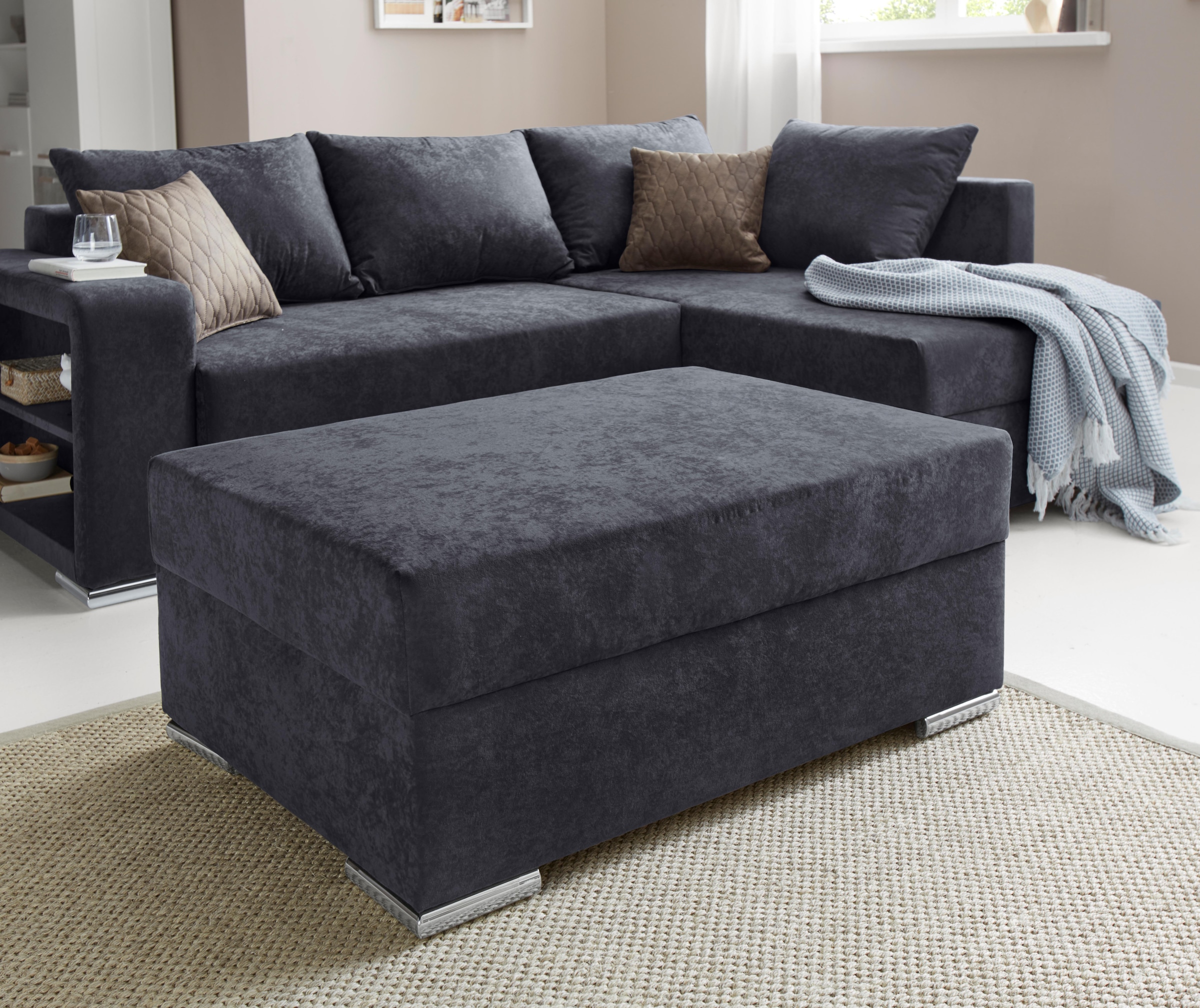 COLLECTION AB Hocker »John« Frei im Raum stellbar, wahlweise mit Federkern