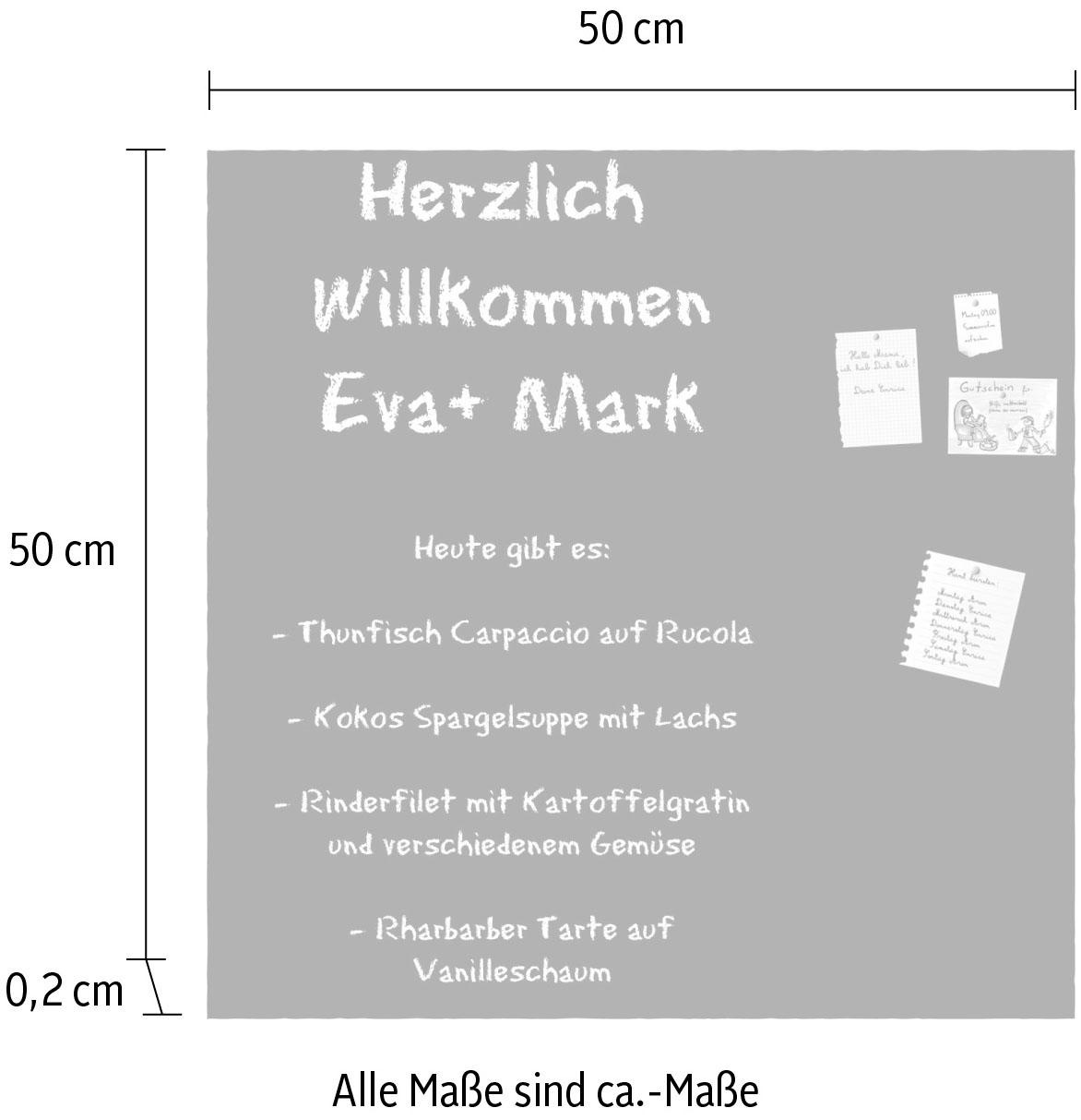 queence Memoboard »Schwarz« 50/50 cm