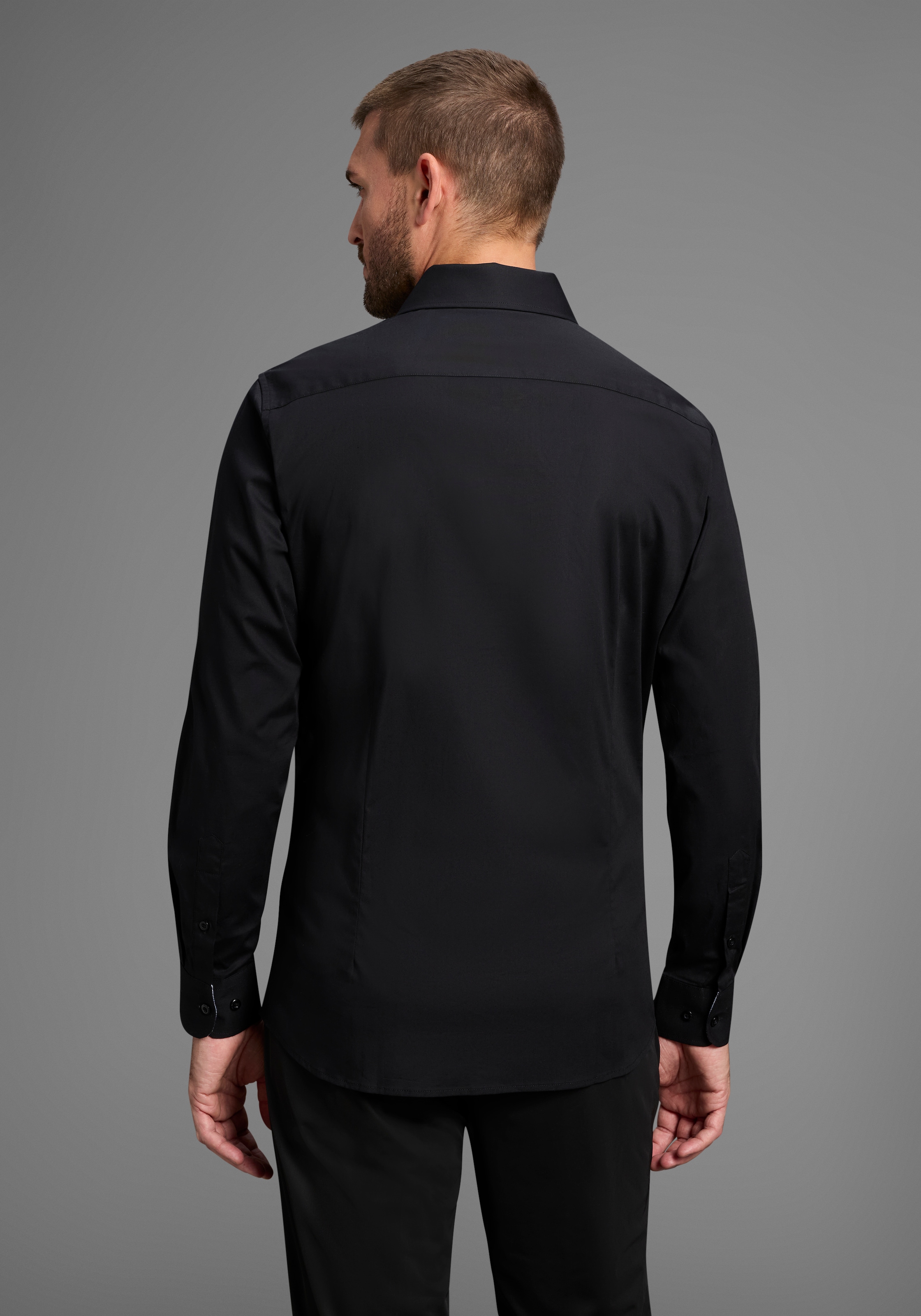 Bruno Banani Langarmhemd »elastische Baumwollqualität« für maximale Bewegungsfreiheit durch Stretch