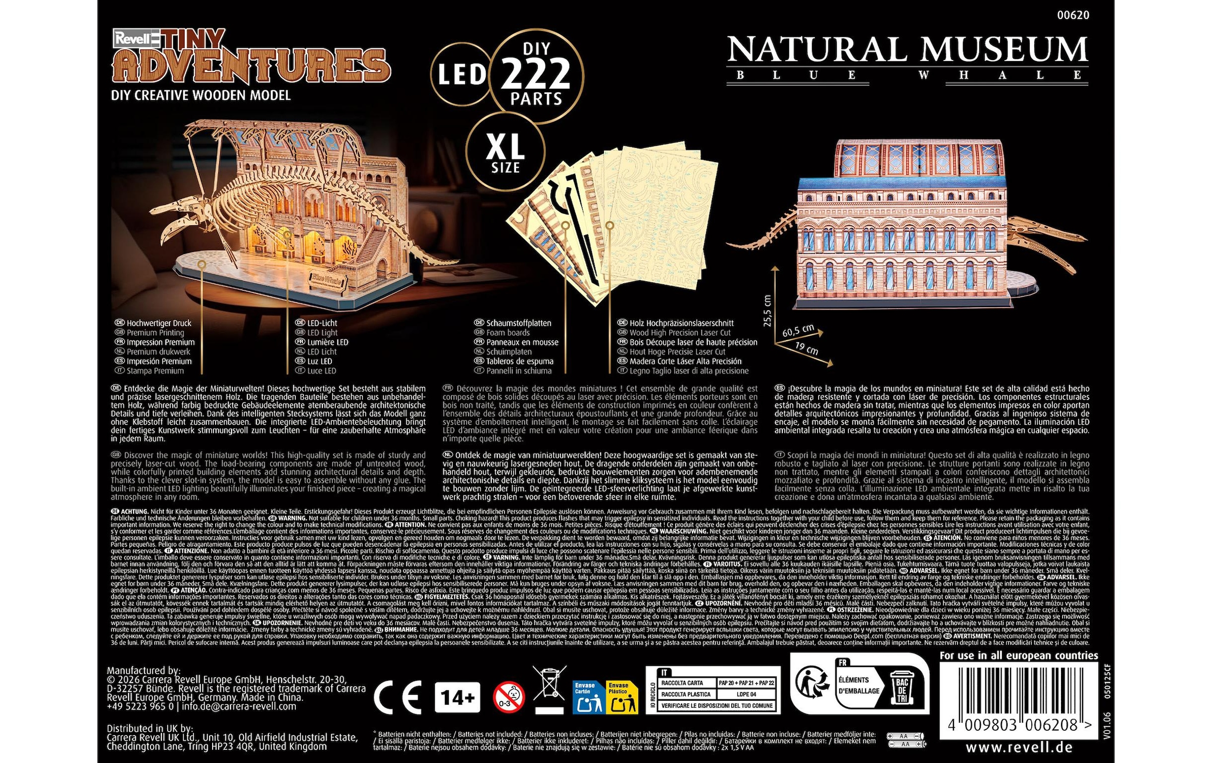 Revell® Kit de modèles réduits »Tiny Adventures – Natural Museum Blue Whale Miniatur«
