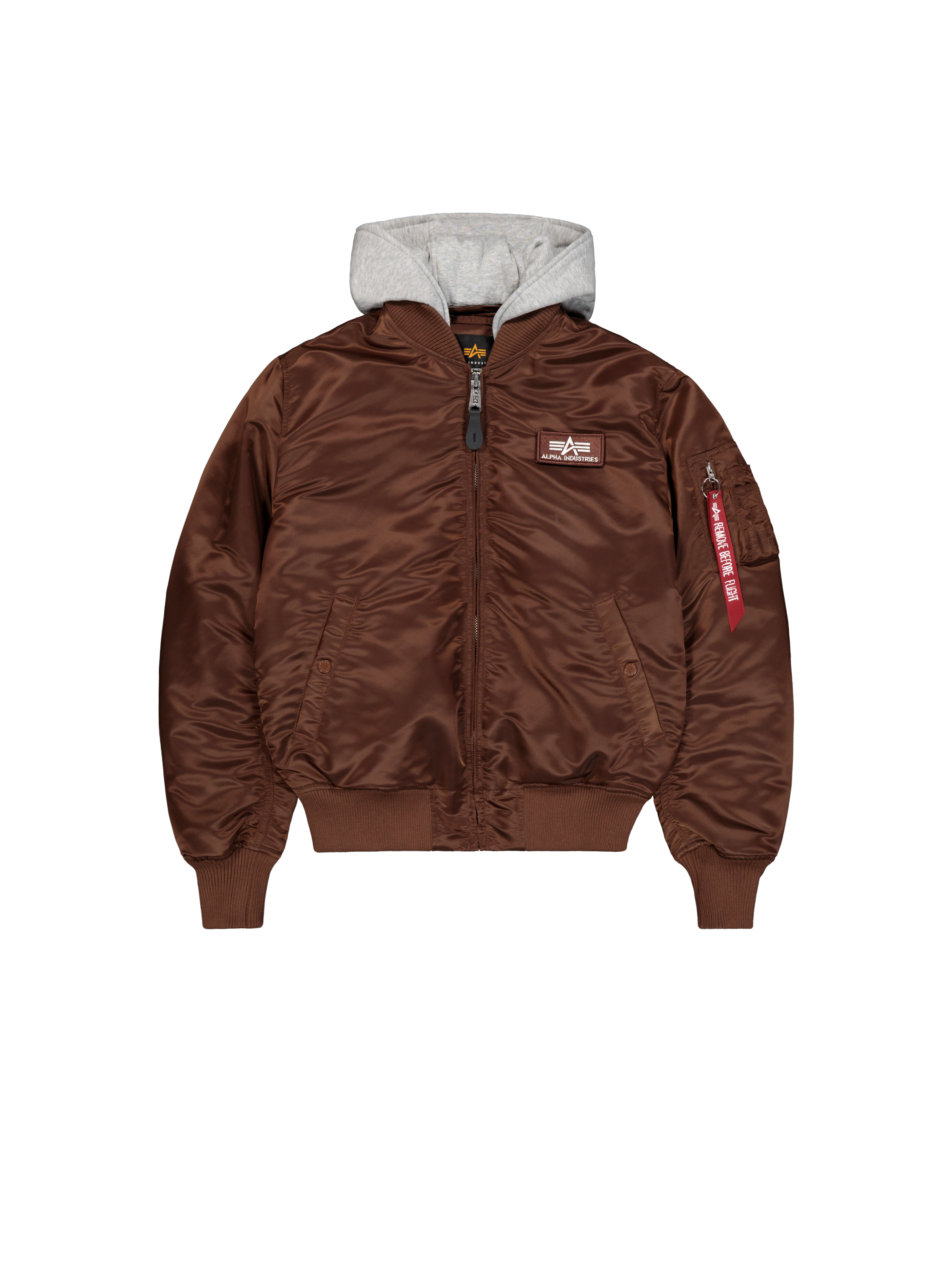 Alpha Industries Bomberjacke »MA-1 ZH Back Print« mit Kapuze Kunstfaser, slim fit