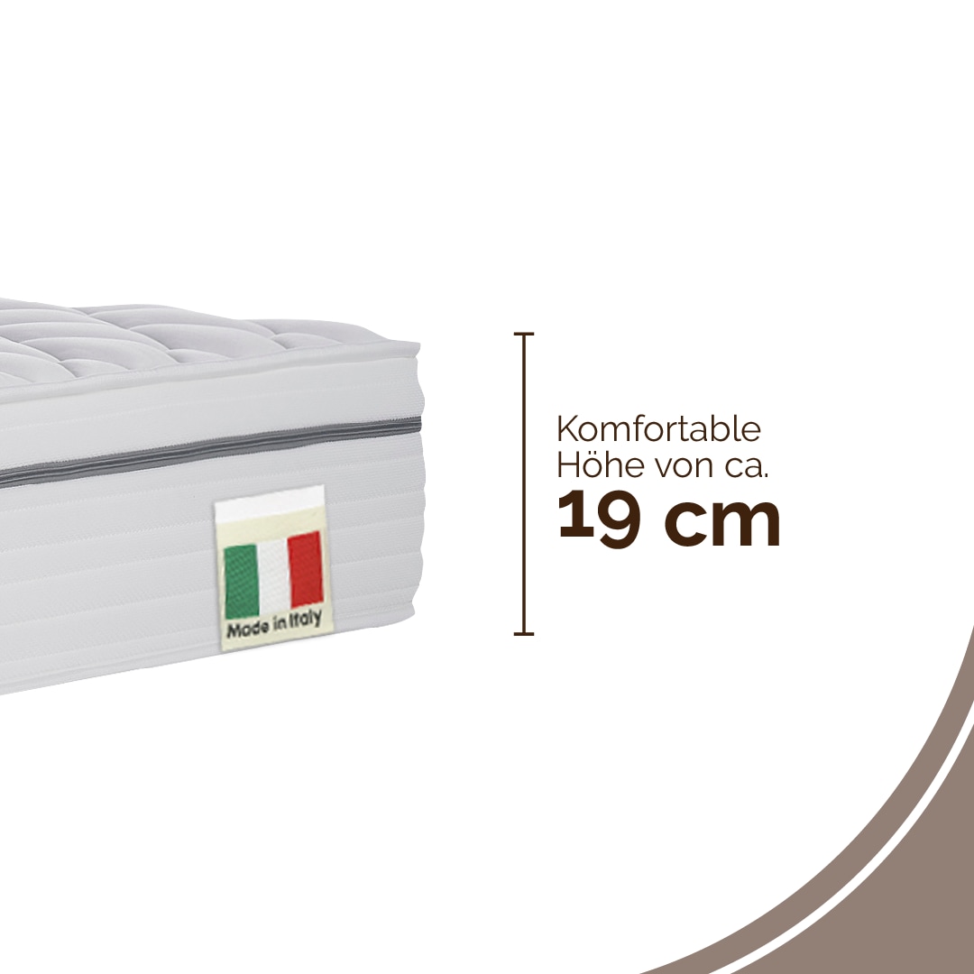 DI QUATTRO Komfortschaummatratze »Airy Form 19 mit Klimaband« 19 cm hoch Raumgewicht: 28 kg/m³ 1 Stk. tlg. Matratze mit atmungaktivem Kern, 90x200 cm und weitere Grössen