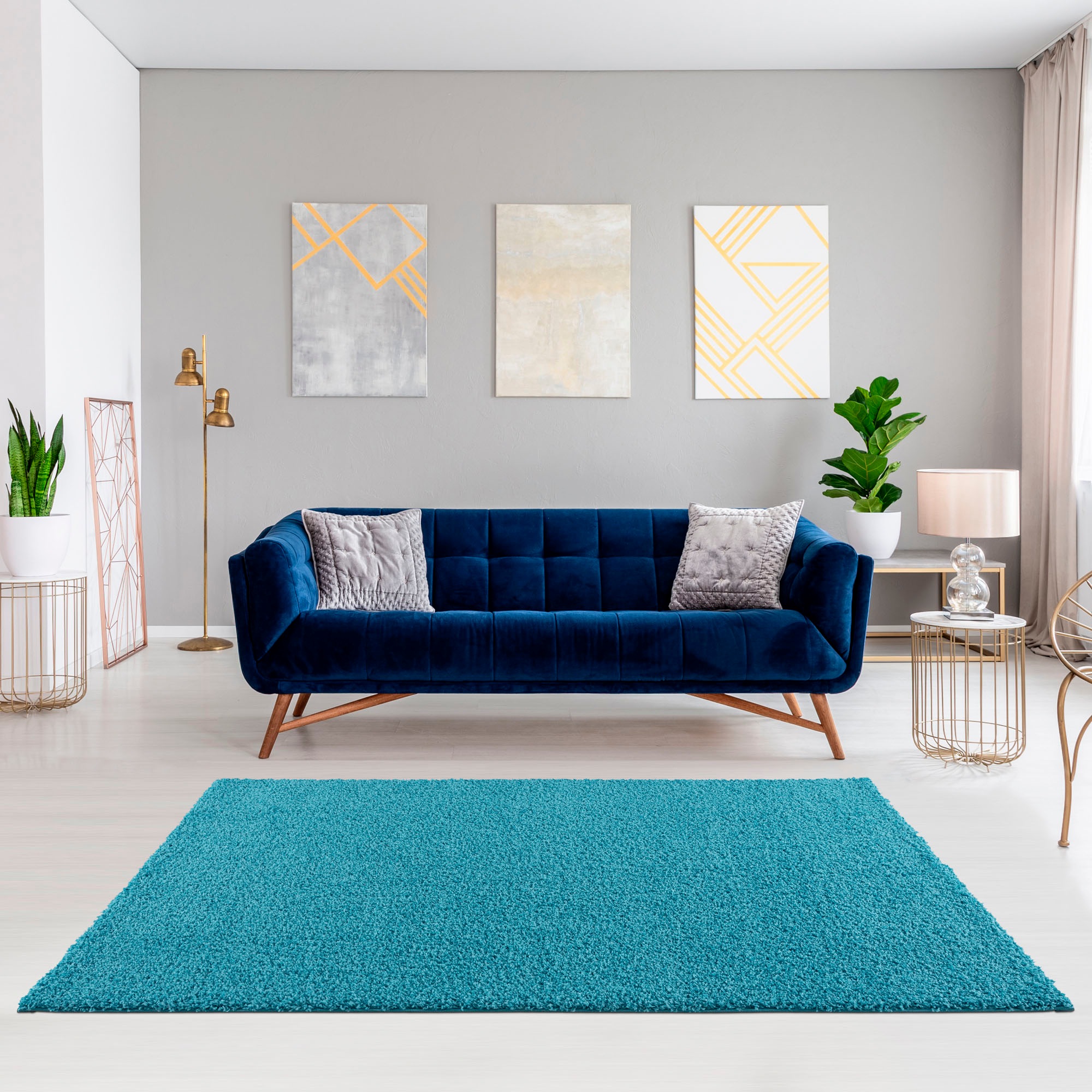 Sanat Tapis à poils longs »LOCA« Rectangulaire 30 mm Höhe Wohnzimmer, Langflor, Shaggy, Schlafzimmer